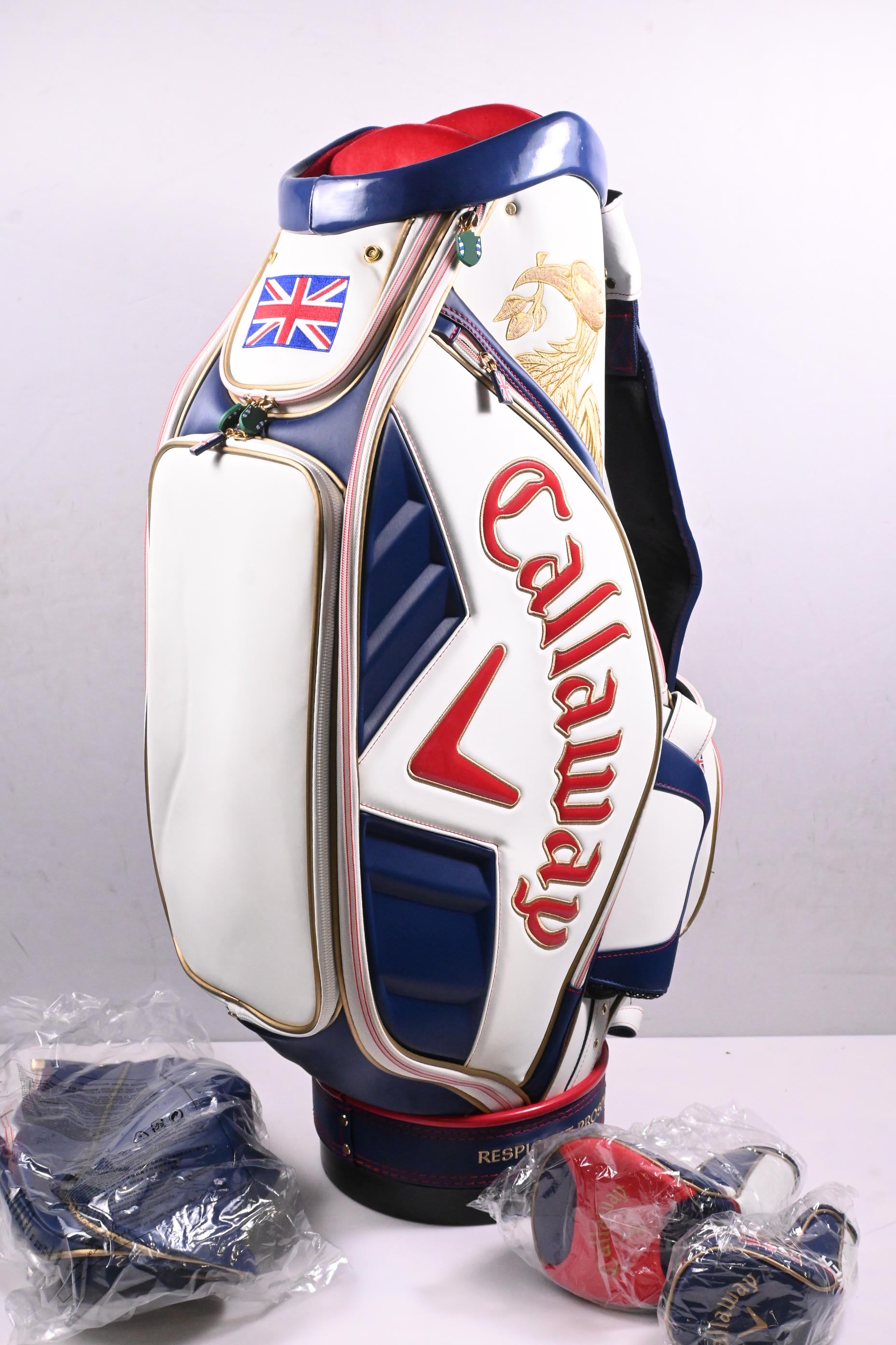 Callaway 2014 Open Championship Tour Bag / 6-Way Divider / White, Blue, Red