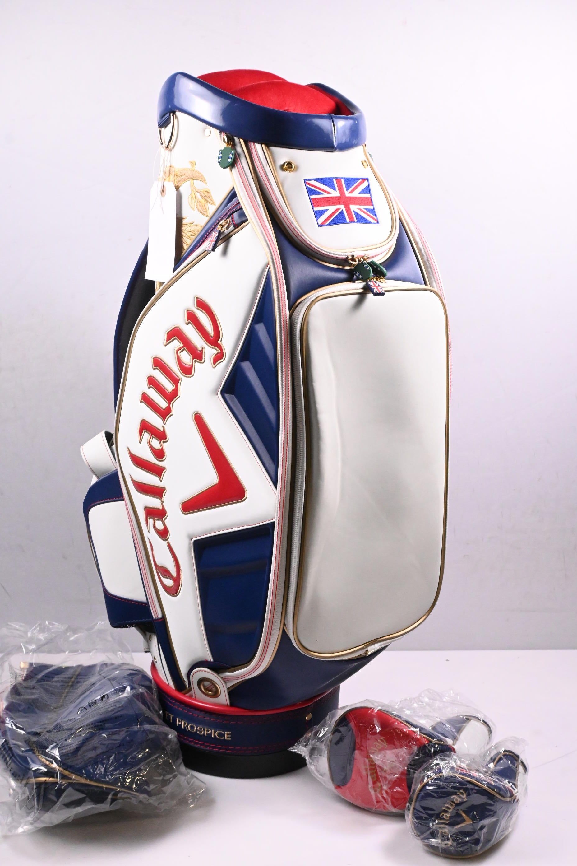 Callaway 2014 Open Championship Tour Bag / 6-Way Divider / White, Blue, Red