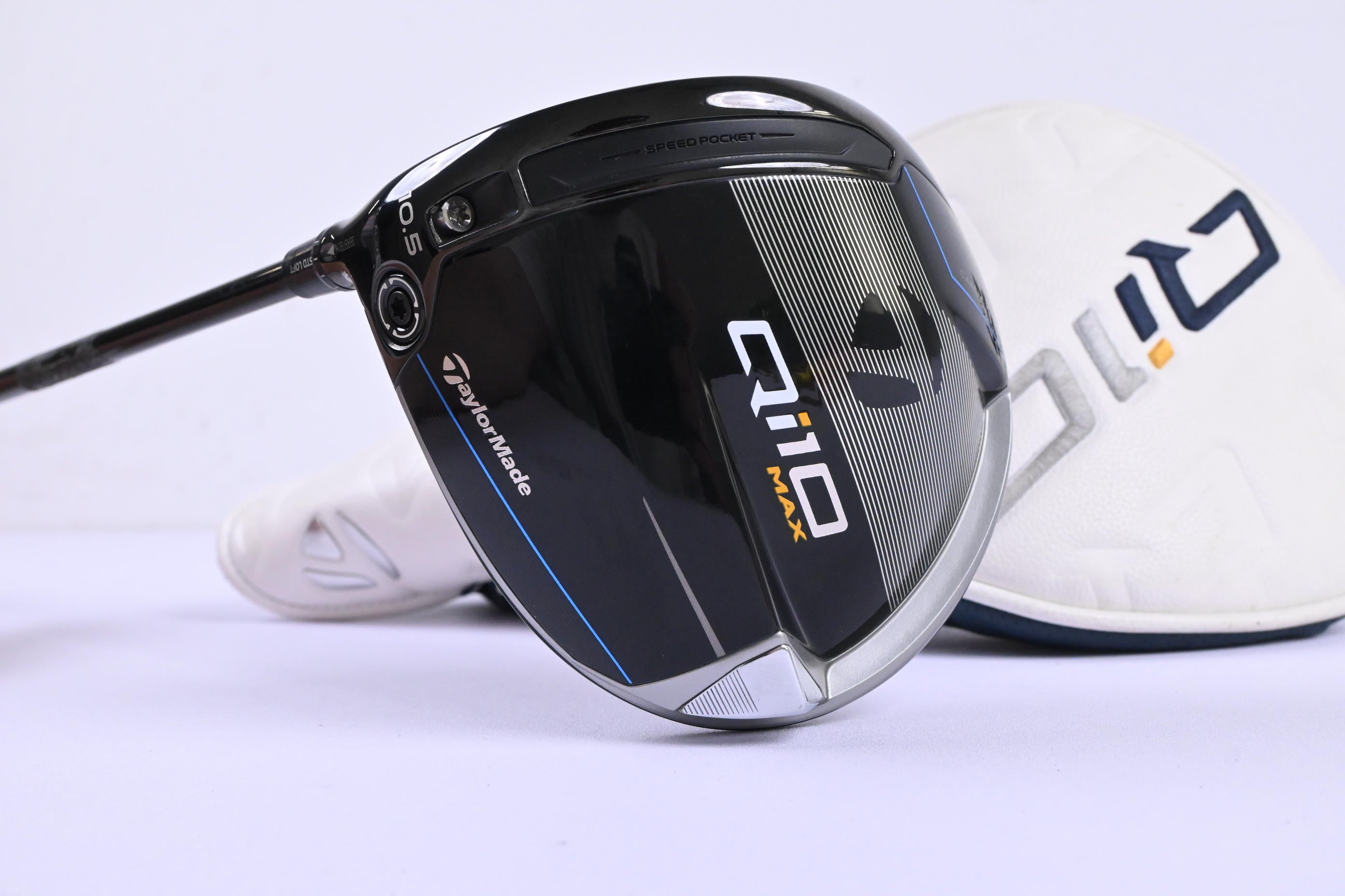 Left Hand Taylormade Qi10 Max Driver / 10.5 Degree / X-Flex Tensei AV Raw Orange