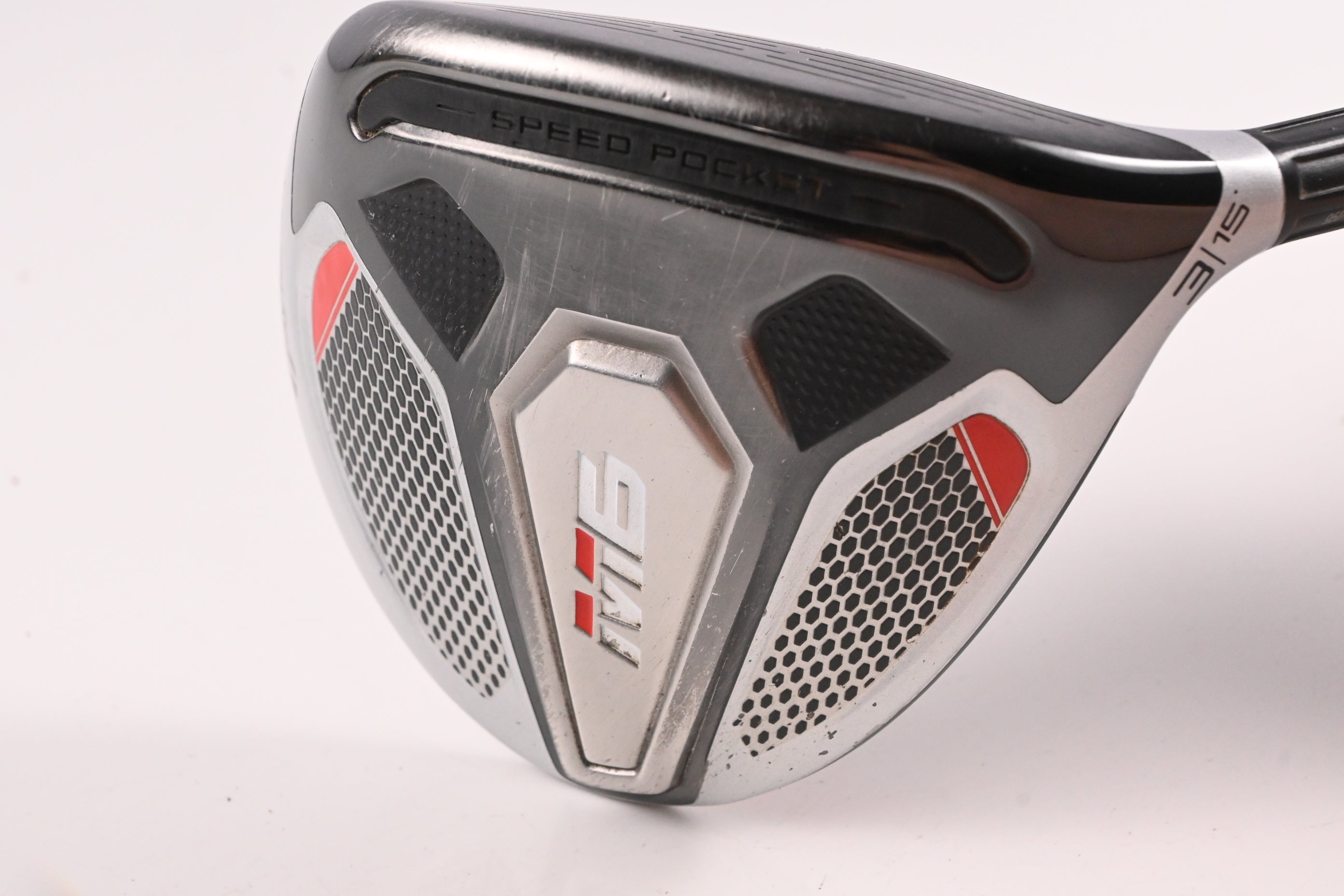 Taylormade M6 #3 Wood / 15 Degree / Stiff Flex Fujikura Atmos Orange 6 Shaft