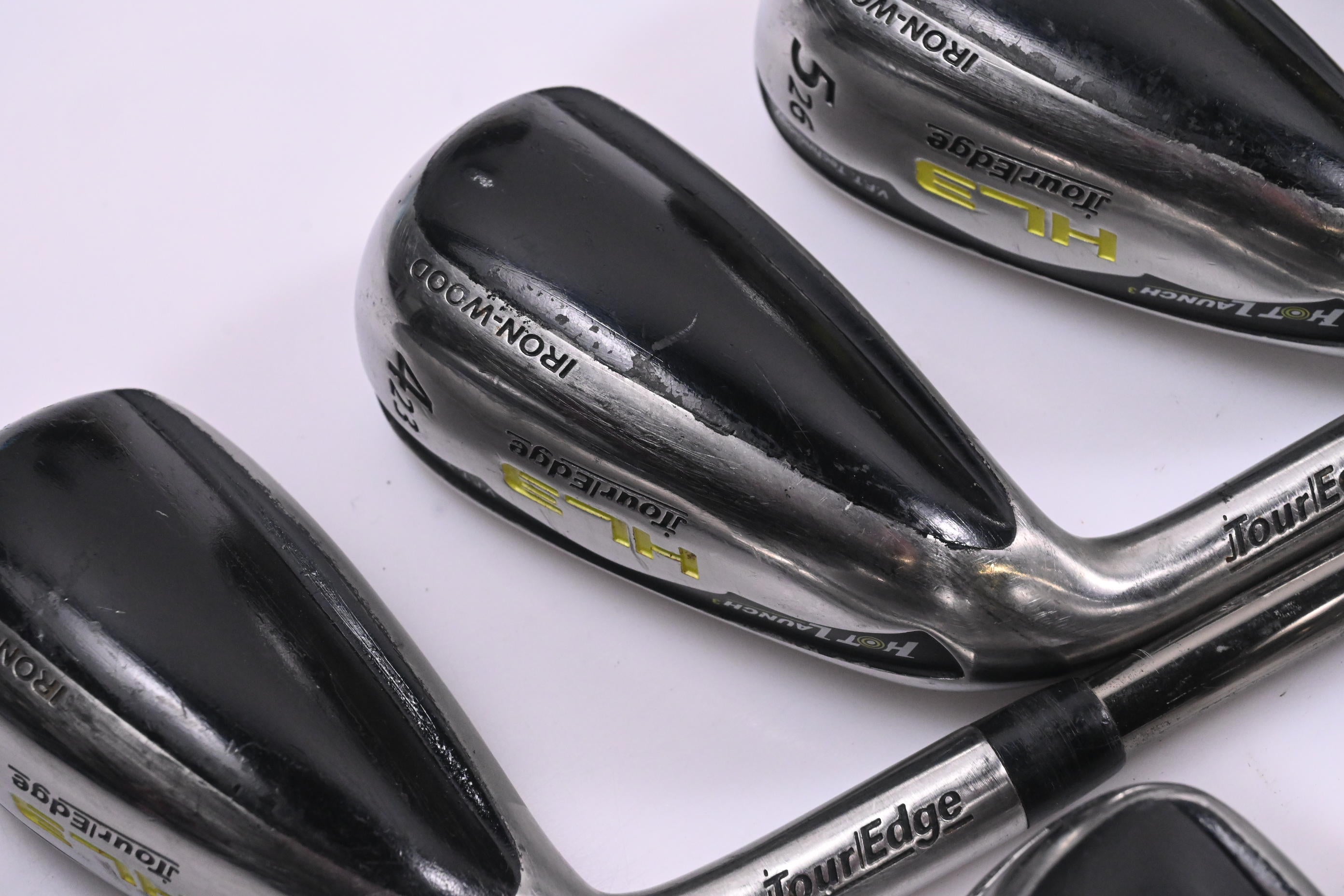 Left Hand Tour Edge Hot Launch 3 Irons / 3-PW+GW+SW+LW / Regular Flex UST Recoil