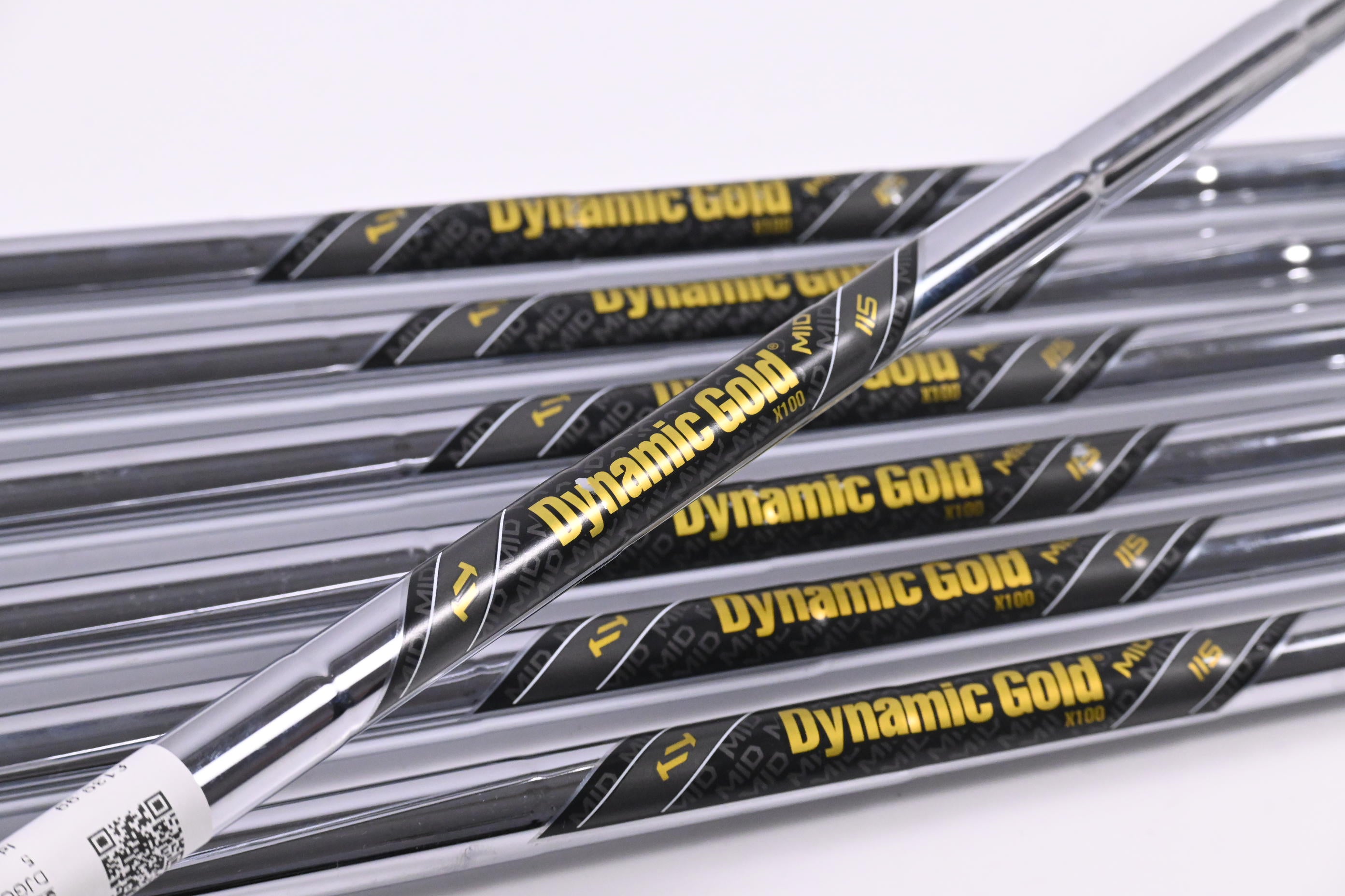 Dynamic Gold Mid 115 X100 Iron Shafts / X-Flex / Set Of 7 / .355" Tip
