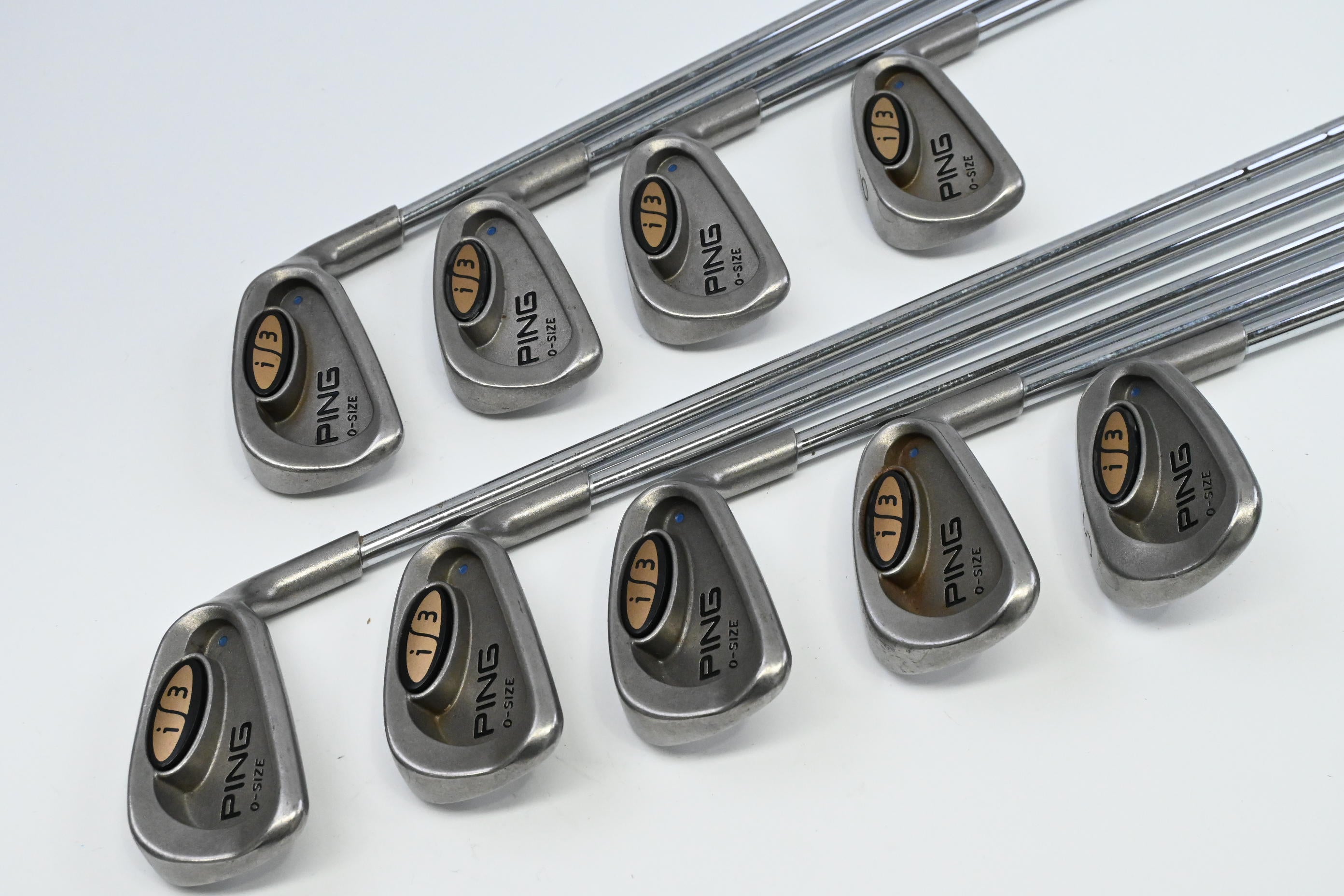 Ping i3 O-Size Irons / 3-PW+SW / Blue Dot / Regular Flex Cushin JZ Shafts