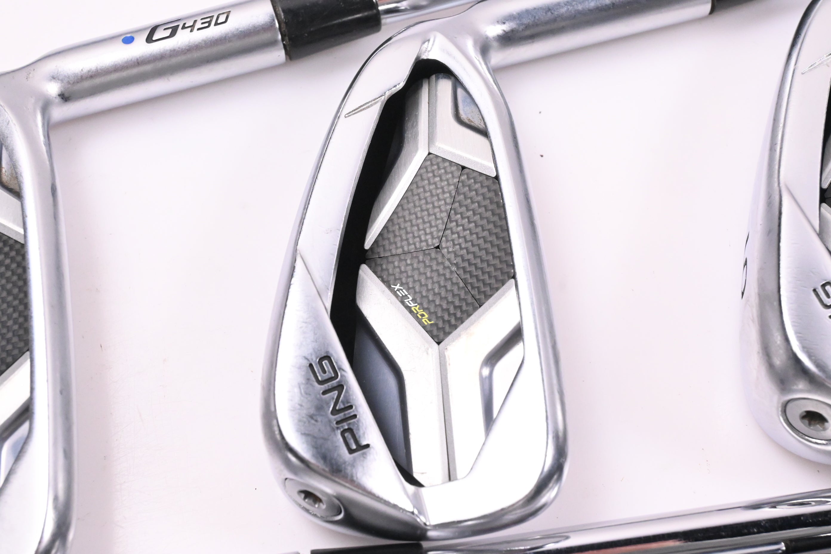Ping G430 Irons / 4-PW+45° / Blue Dot / Stiff Flex N.S.Pro Modus3 Tour 105 Shafts