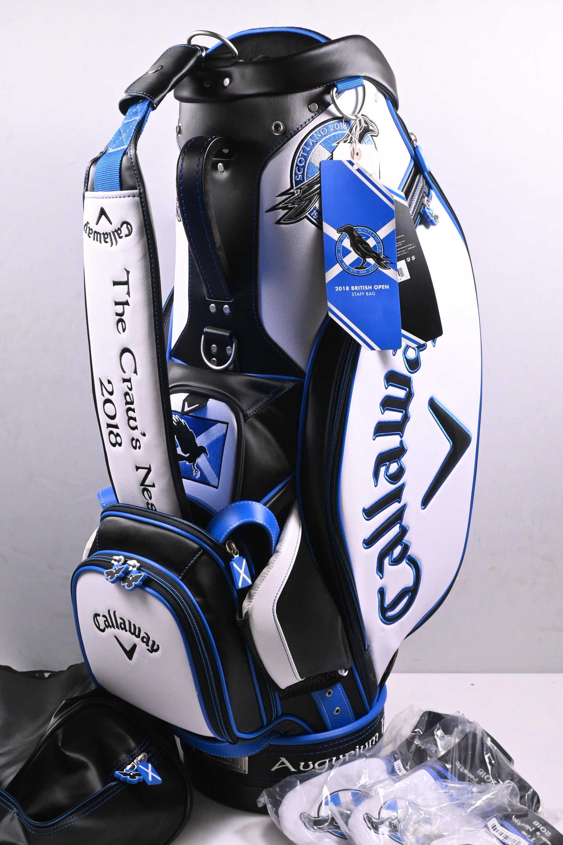 Callaway 2018 Open Championship Tour Bag / 6-Way Divider / White, Black, Blue