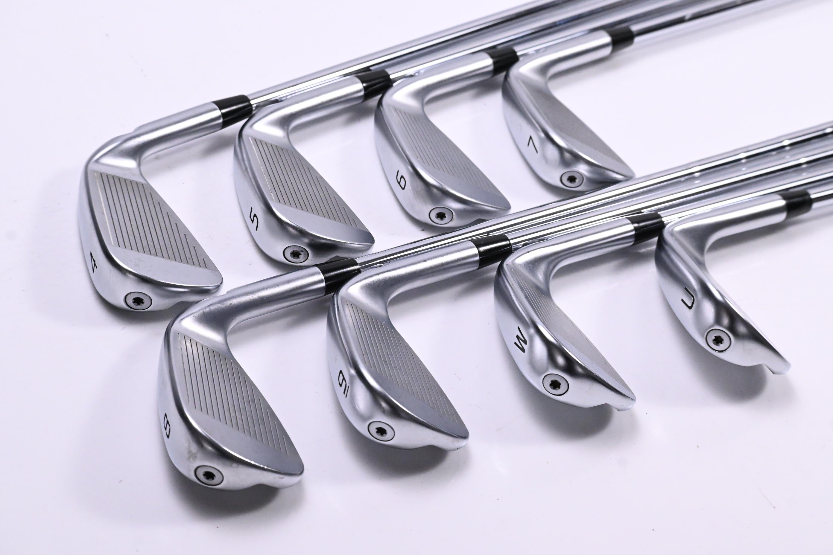 Left Hand Ping i530 Irons / 4-PW+UW / Blue Dot / Stiff Flex Ping AWT 2.0 Shafts