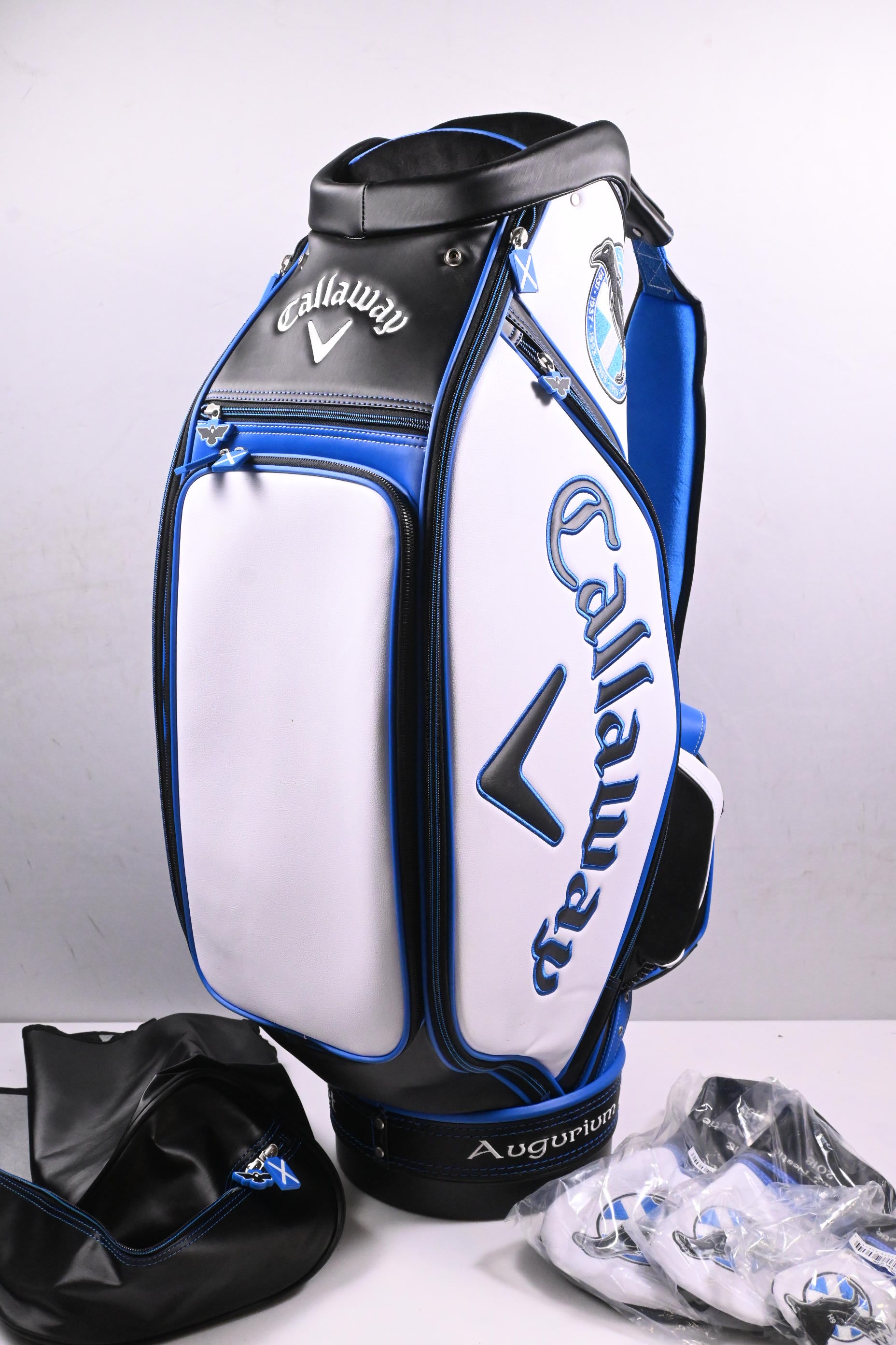 Callaway 2018 Open Championship Tour Bag / 6-Way Divider / White, Black, Blue