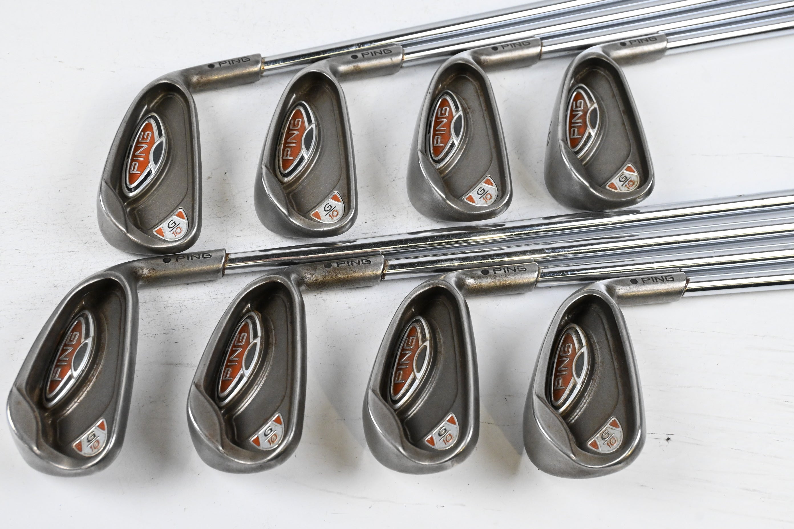 Ping G10 Irons / 3-PW / Black Dot / Regular Flex Ping AWT Shafts