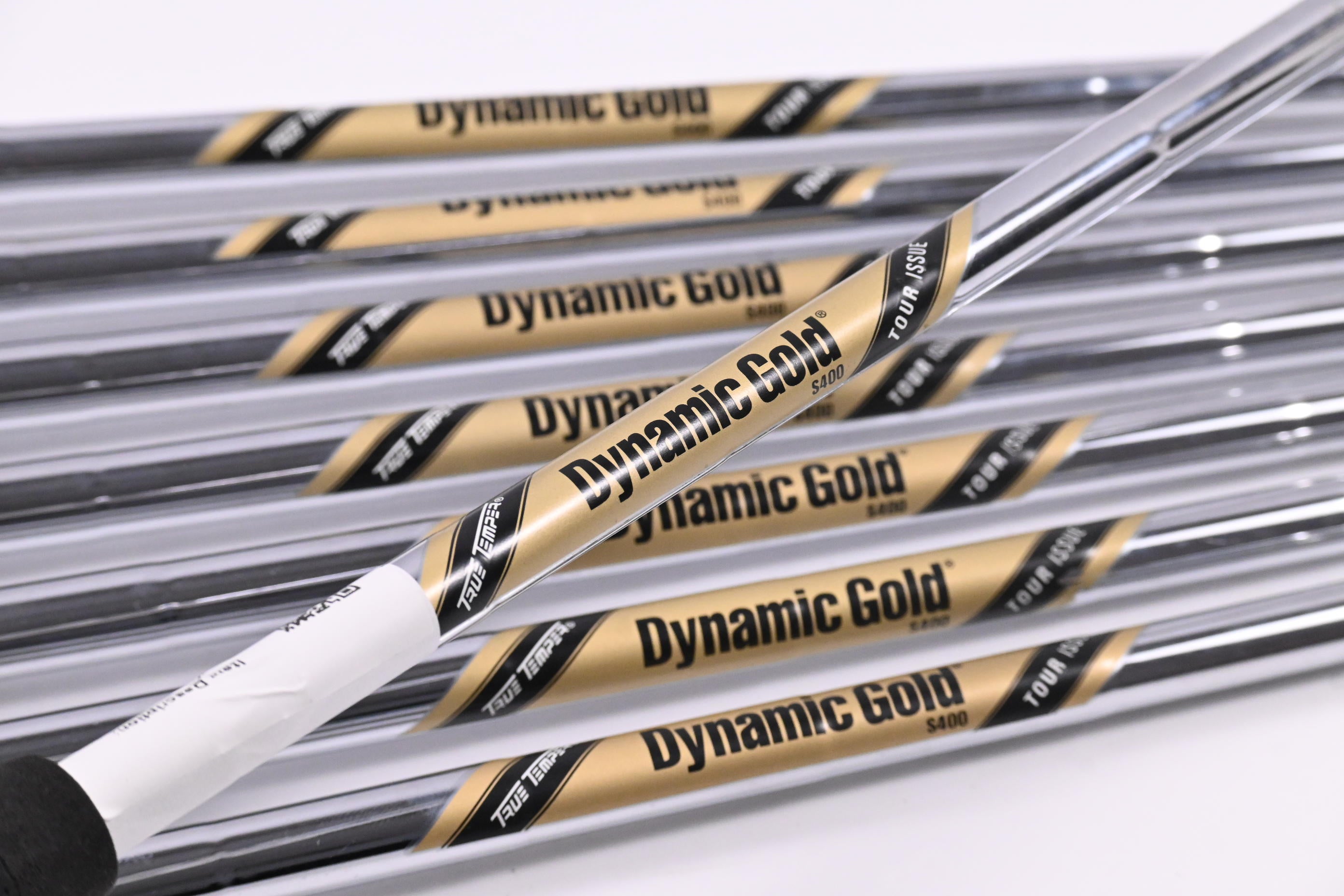 Dynamic Gold S400 Tour Issue Iron Shafts / Stiff Flex / Set Of 8 / .355" Tip