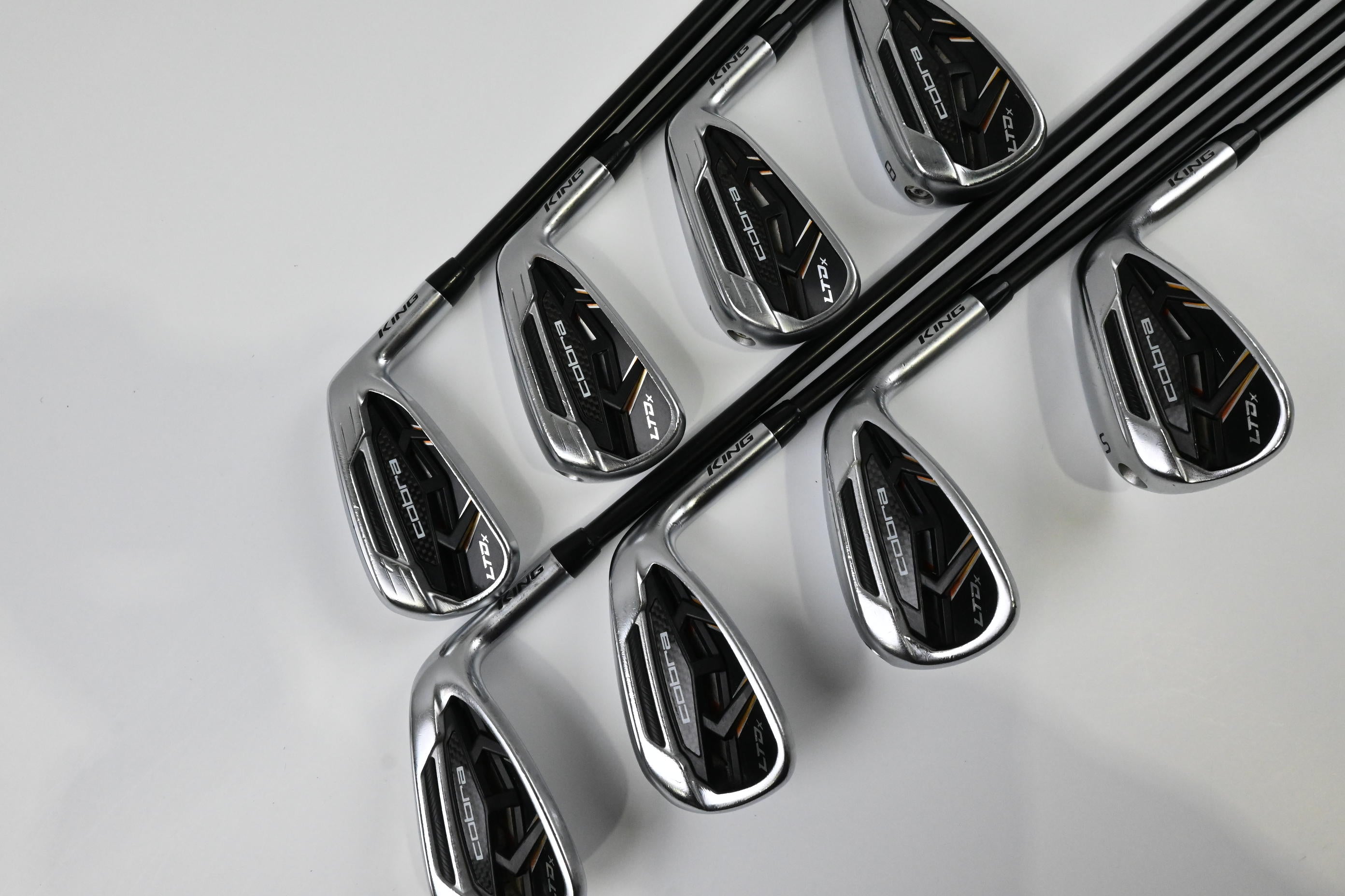 Cobra LTDx Irons / 5-PW+GW+SW / Regular Flex KBS PGI 75 Shafts