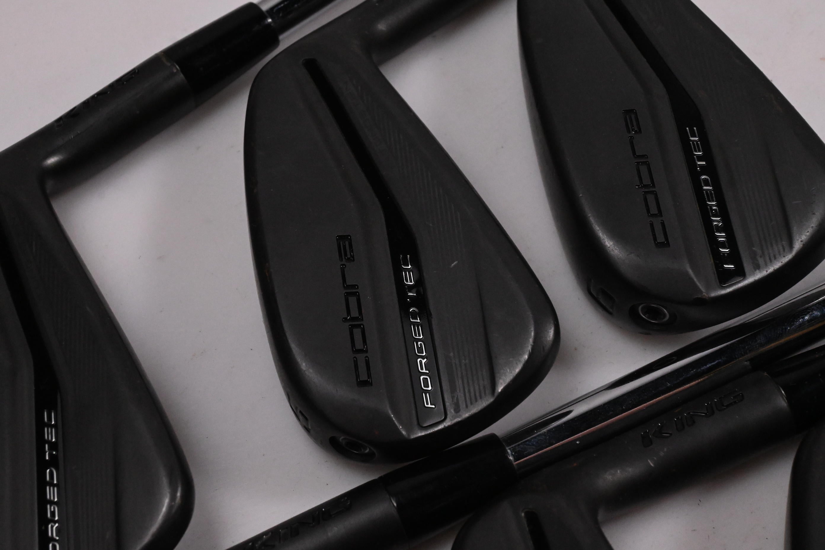 Cobra King Forged Tec 2023 Black Irons / 4-PW / Stiff Flex KBS $-Taper 120