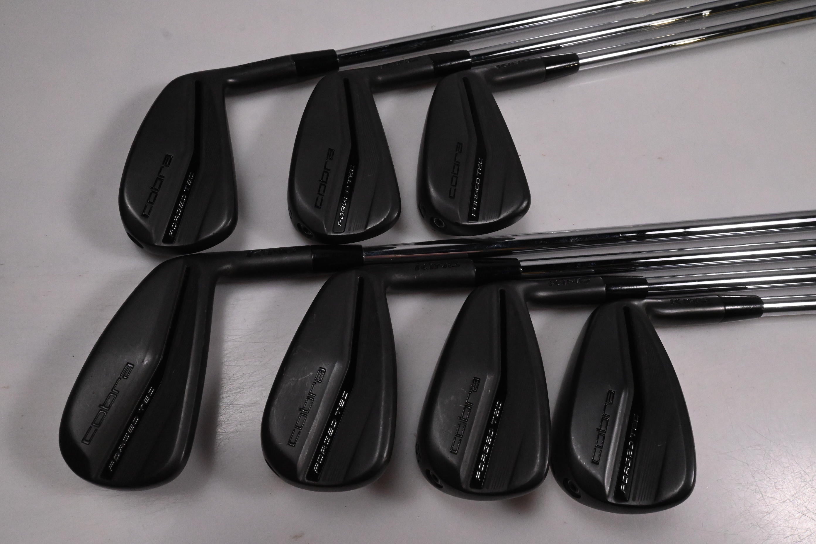 Cobra King Forged Tec 2023 Black Irons / 4-PW / Stiff Flex KBS $-Taper 120