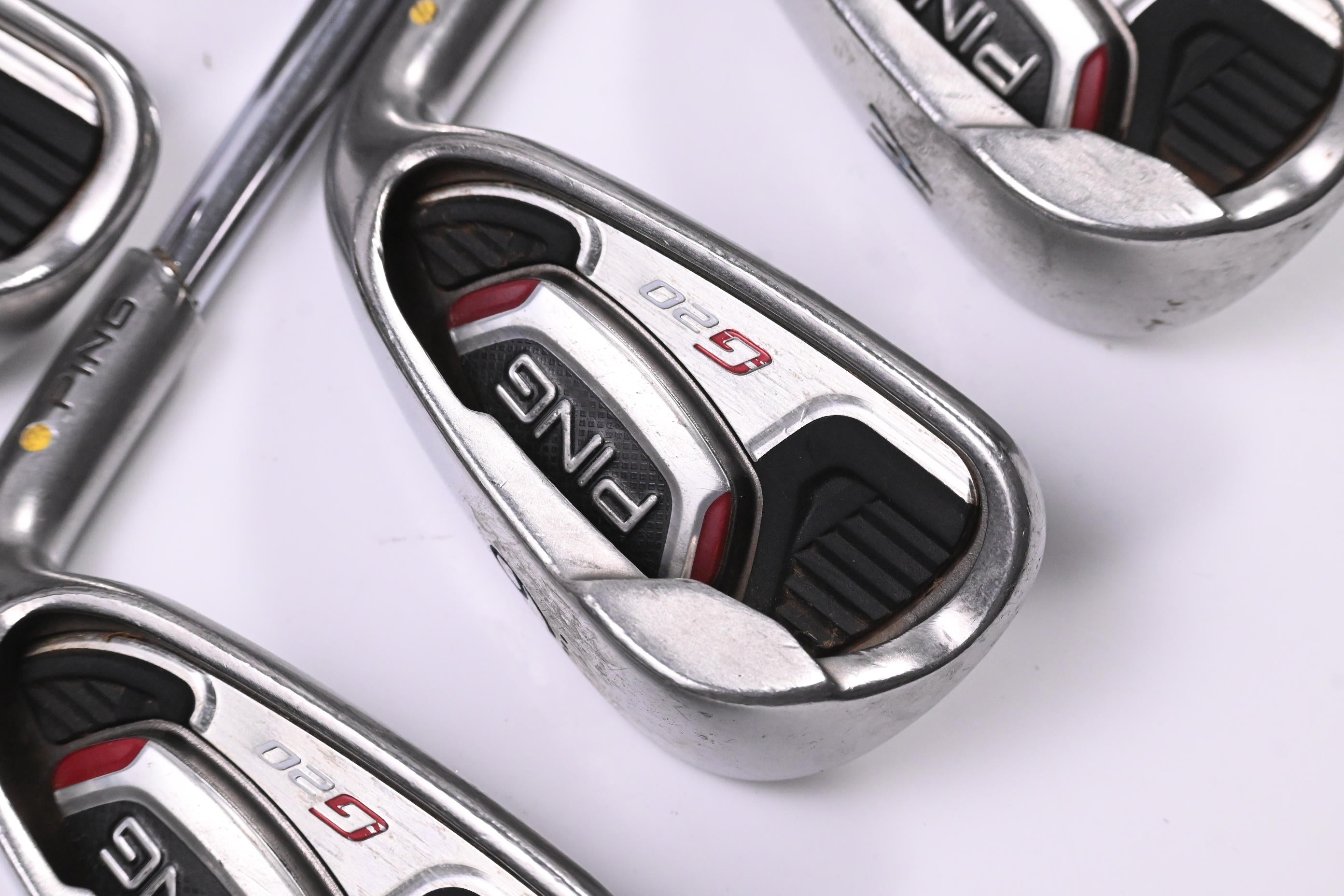 Ping G20 Irons / 6-PW / Yellow Dot / Regular Flex Ping CFS Distance Shafts