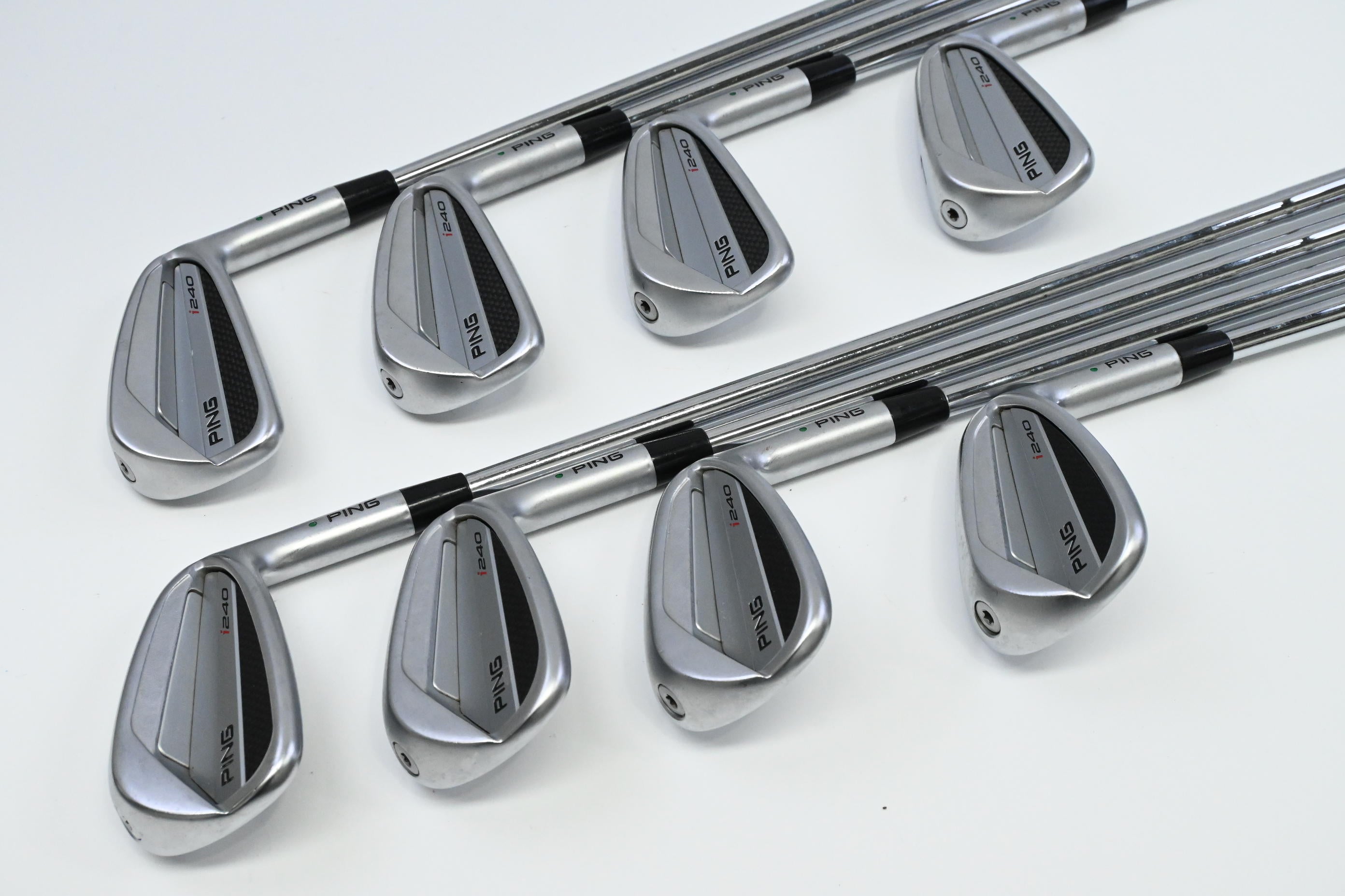 Ping I240 Irons / 4-PW+UW / Green Dot / Stiff Flex NS Pro Modus3 Tour 115 Shafts