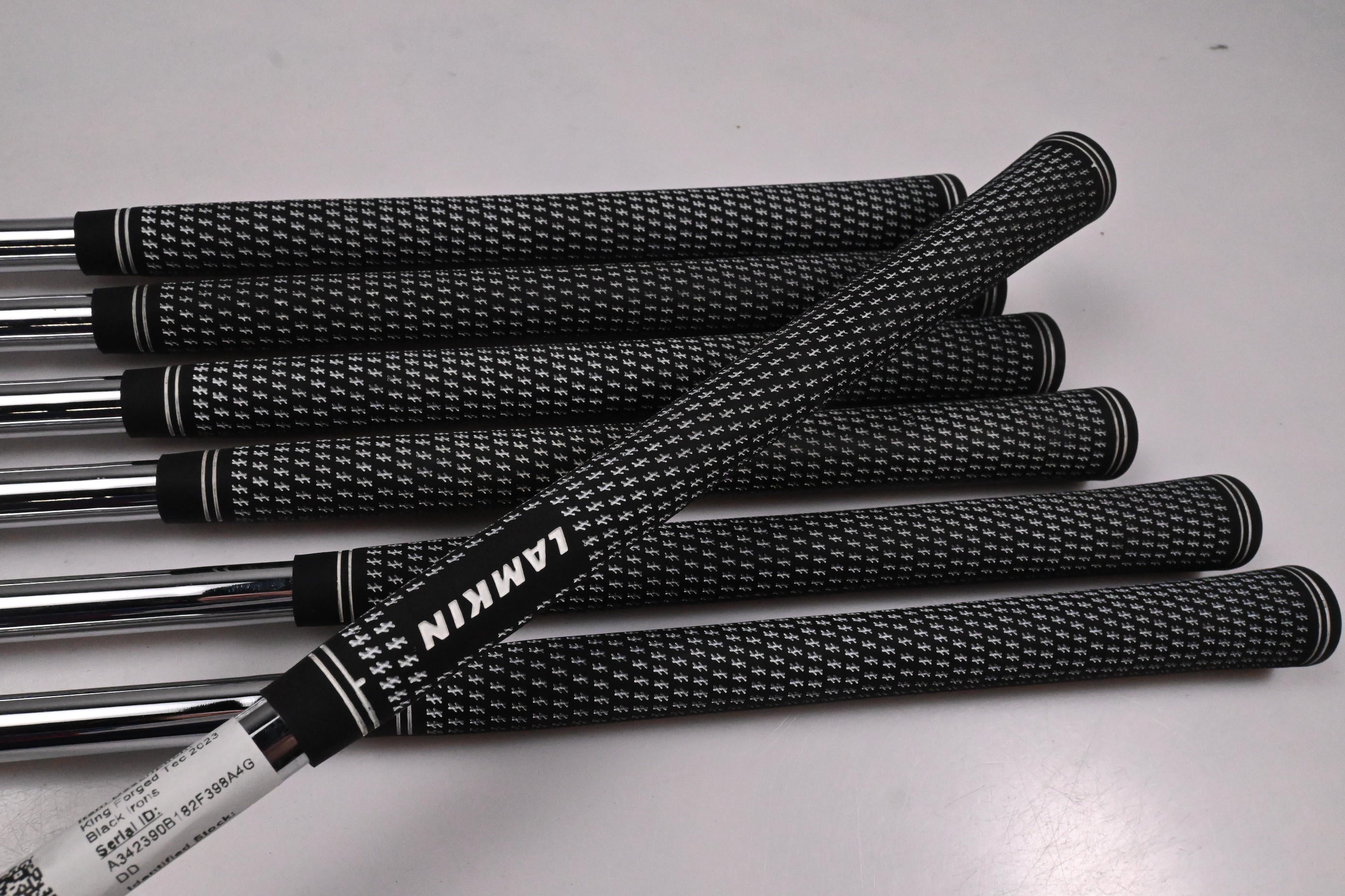 Cobra King Forged Tec 2023 Black Irons / 4-PW / Stiff Flex KBS $-Taper 120