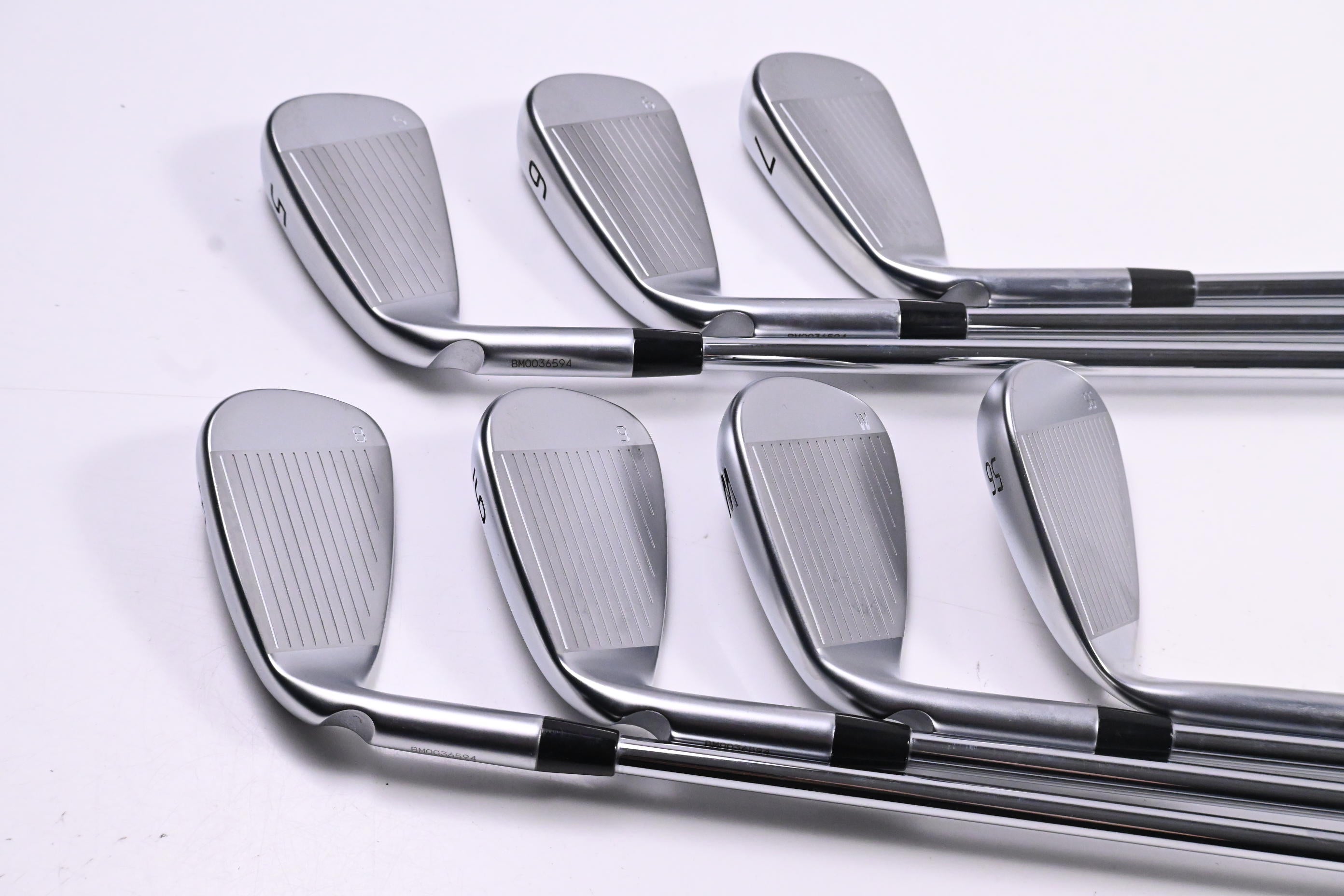 Ping G440 Irons / 5-PW+56 Degree / Blue Dot / Stiff Flex Ping AWT 3.0 Shafts