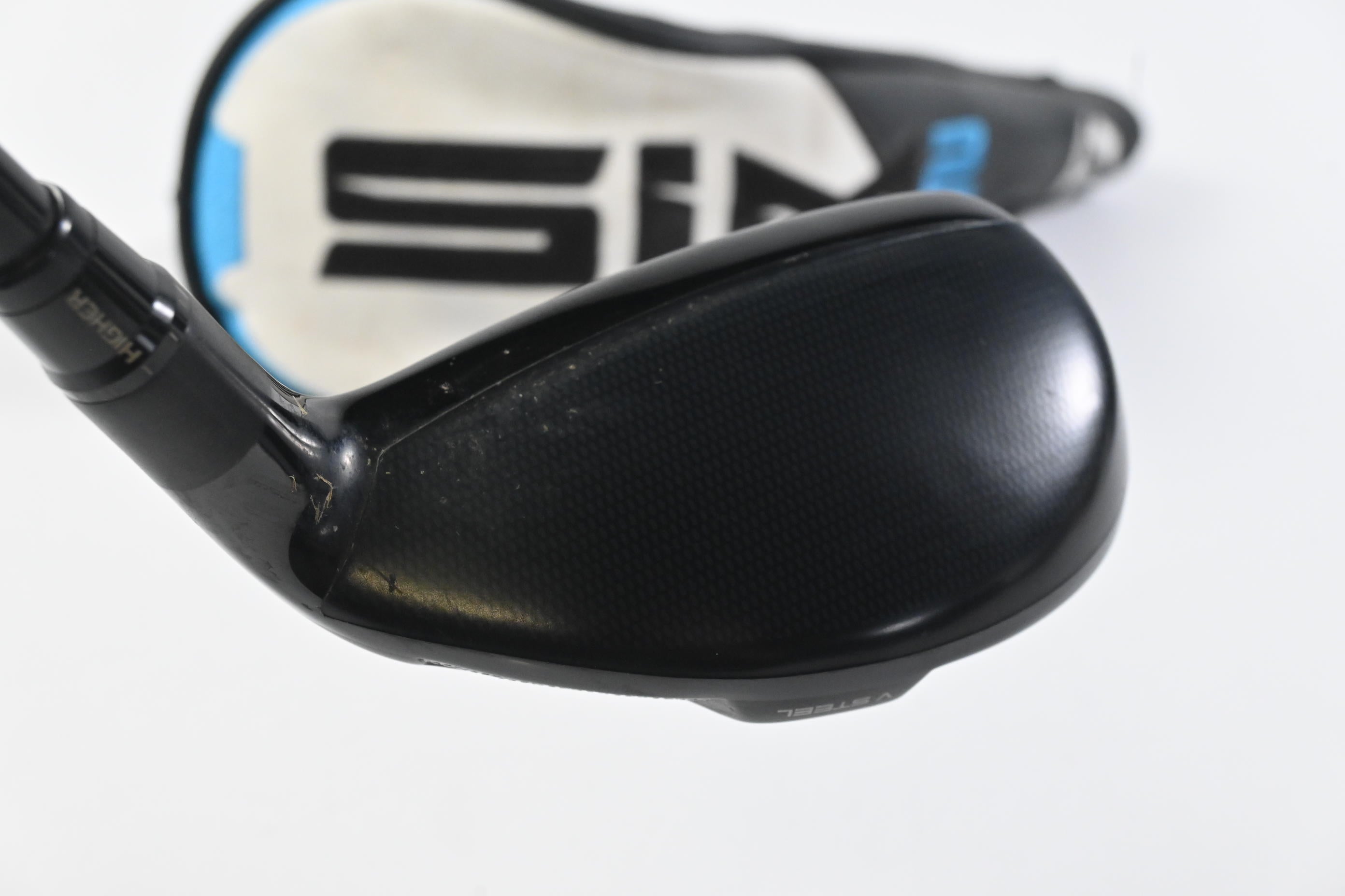 Taylormade SIM2 #4 Hybrid / 22 Degree / Stiff Flex Tensei AV Raw Blue 80 Shaft