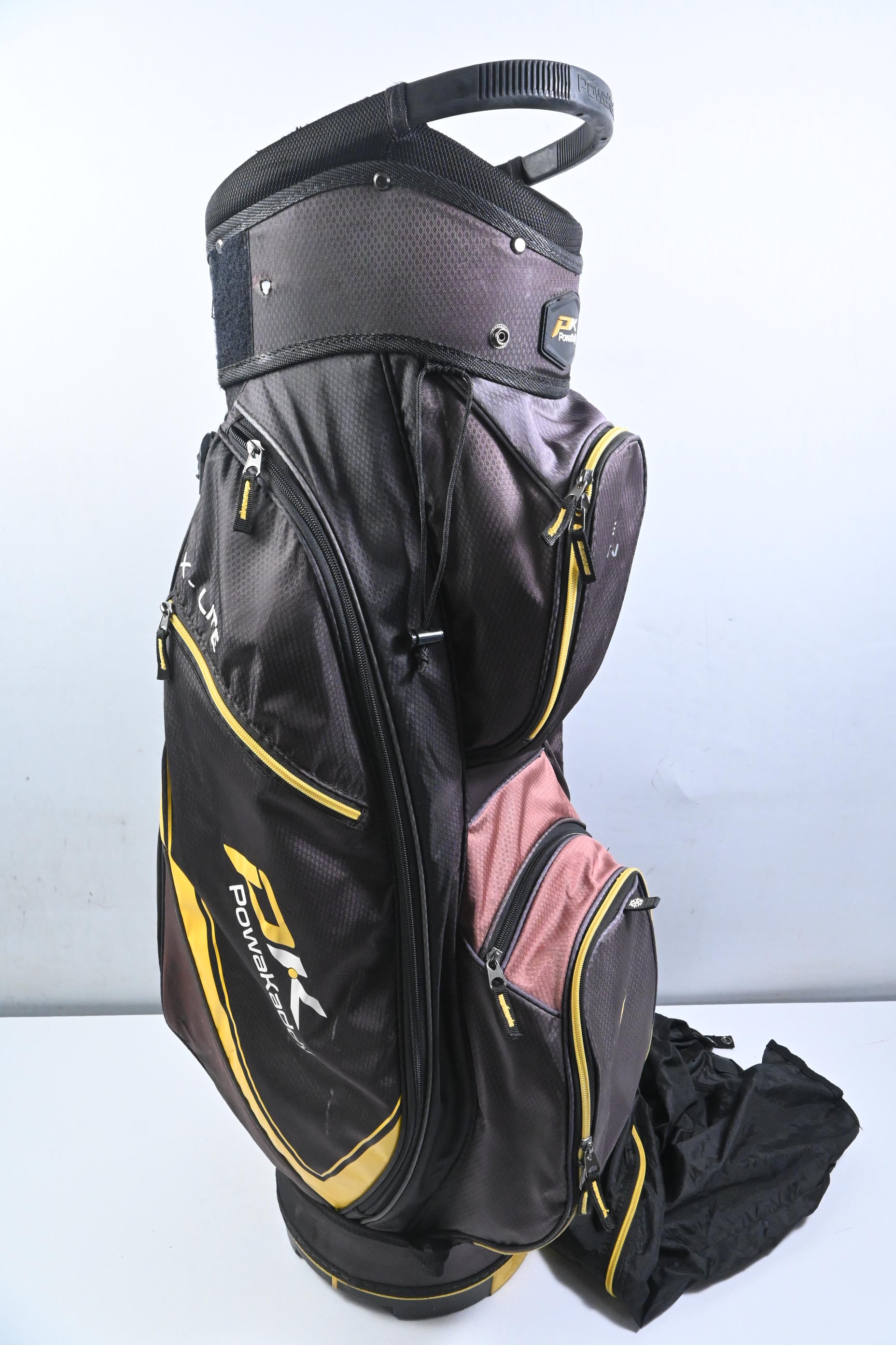 Powakaddy X-Lite Cart Bag / 14-Way Divider / Black, Yellow