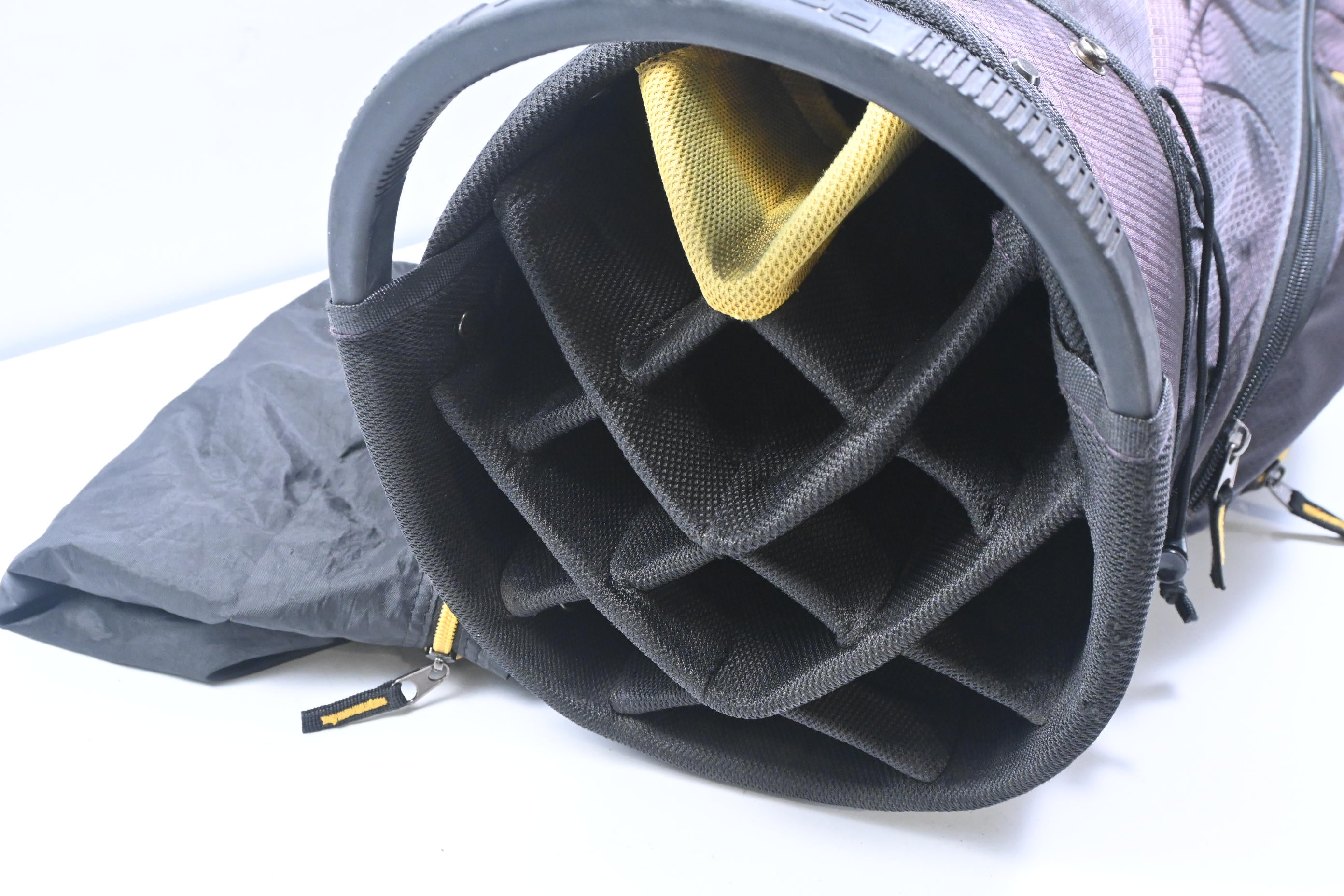 Powakaddy X-Lite Cart Bag / 14-Way Divider / Black, Yellow