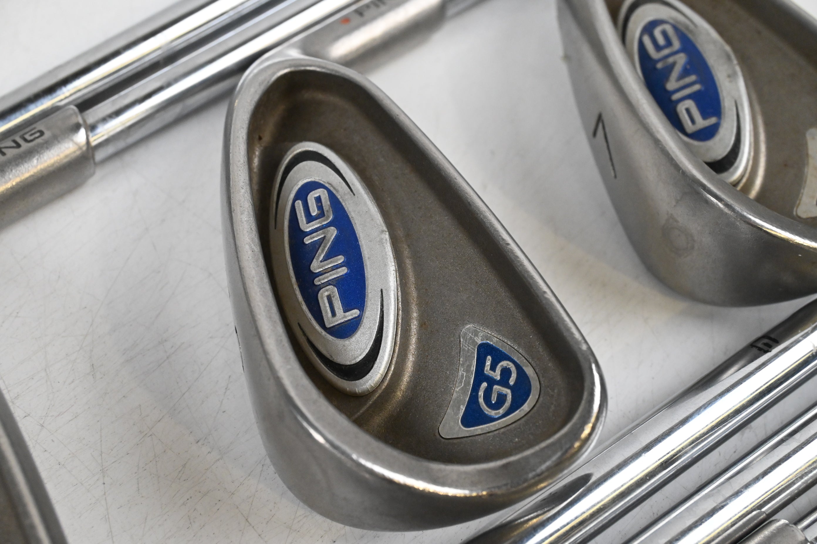 Ping G5 Irons / 4-PW+SW / Orange Dot / Regular Flex Steel Shafts