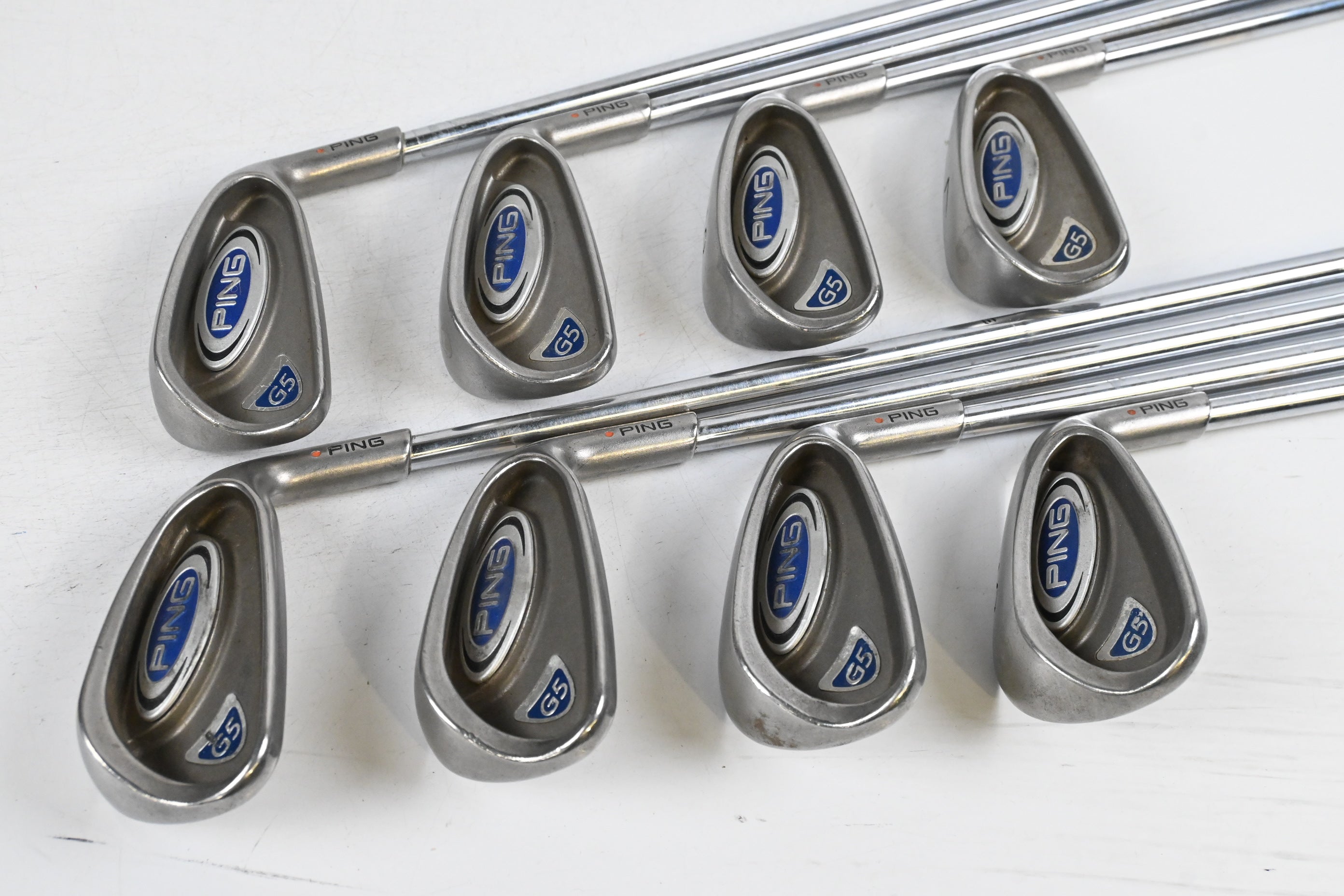 Ping G5 Irons / 4-PW+SW / Orange Dot / Regular Flex Steel Shafts