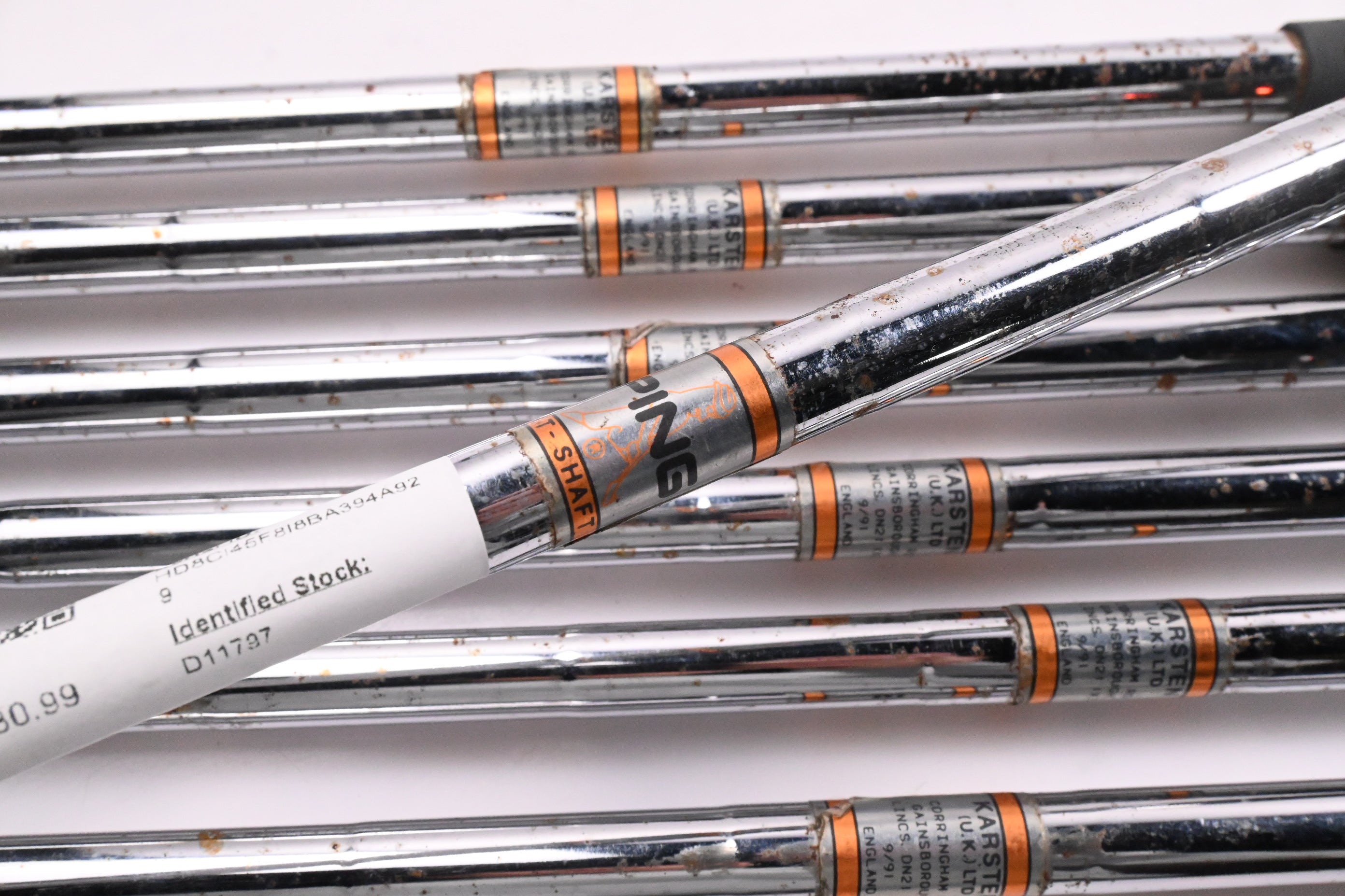 Ping Karsten III Irons / 3-9i / Brown Dot / Stiff Flex Ping Karsten KT Steel Shafts