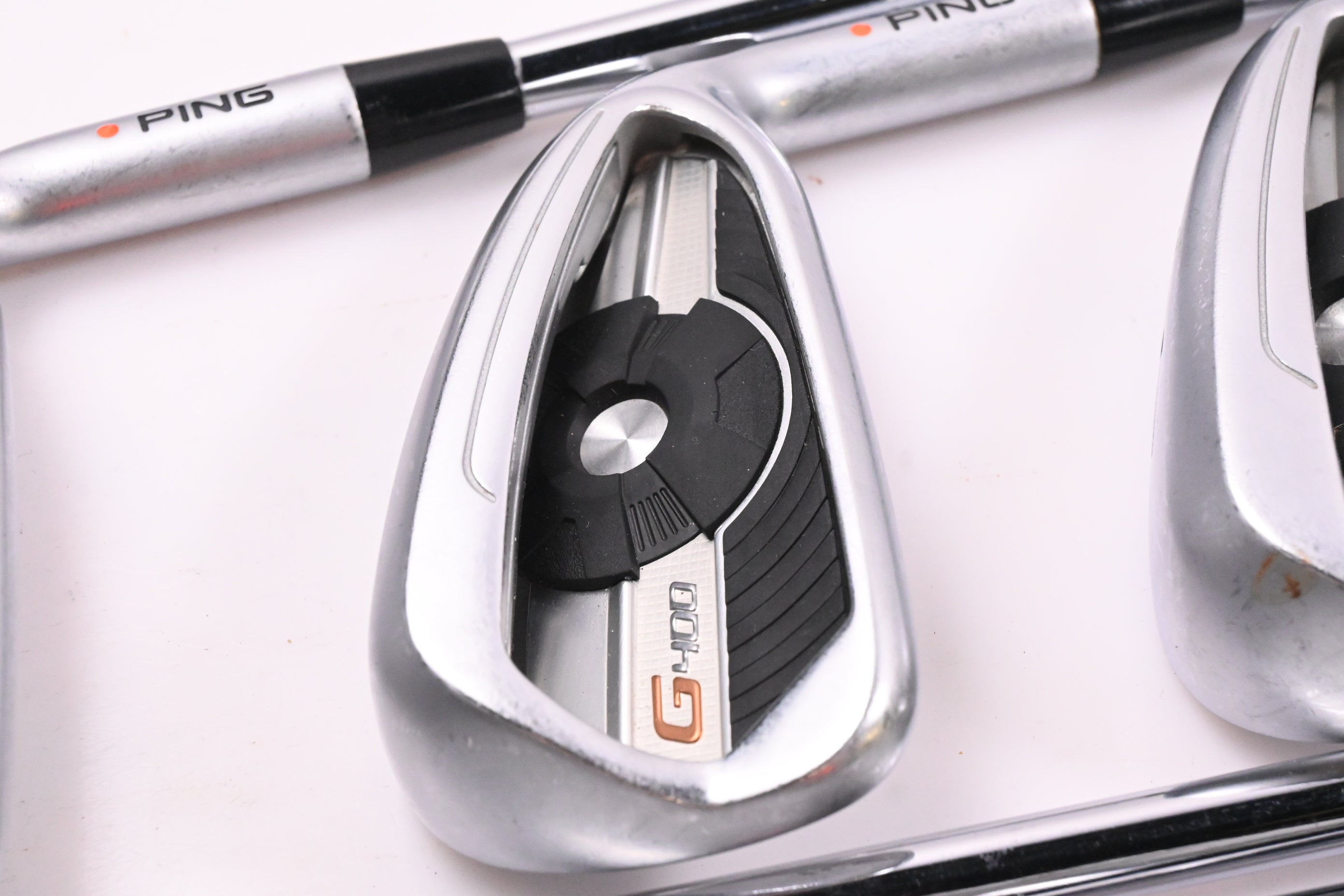 Ping G400 Irons / 5-PW+SW / Orange Dot / Regular Flex Ping AWT 2.0 Shafts