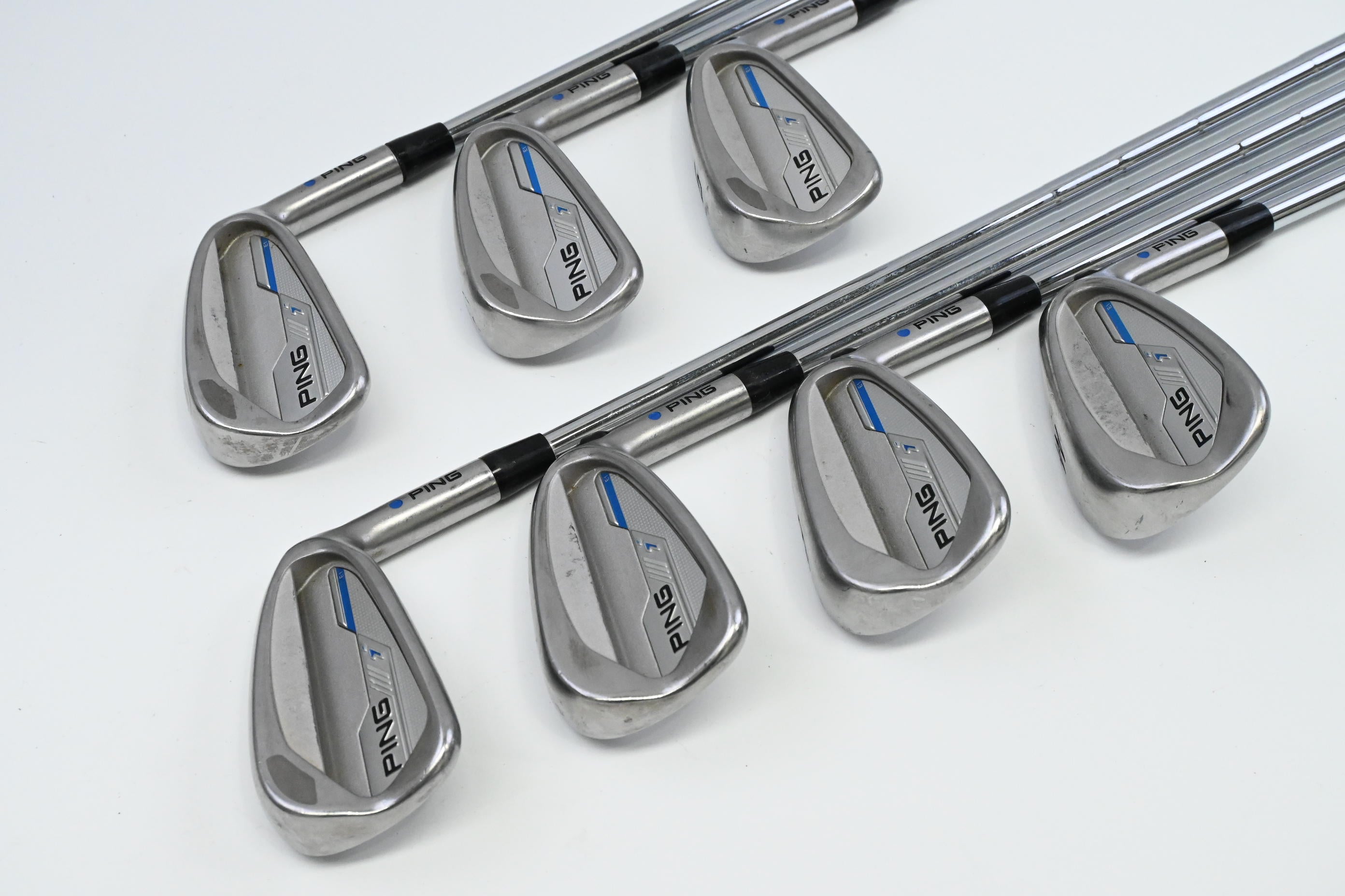 Ping i-Series E1 Irons / 4-PW / Blue Dot / Regular Flex Ping CFS Distance Shafts