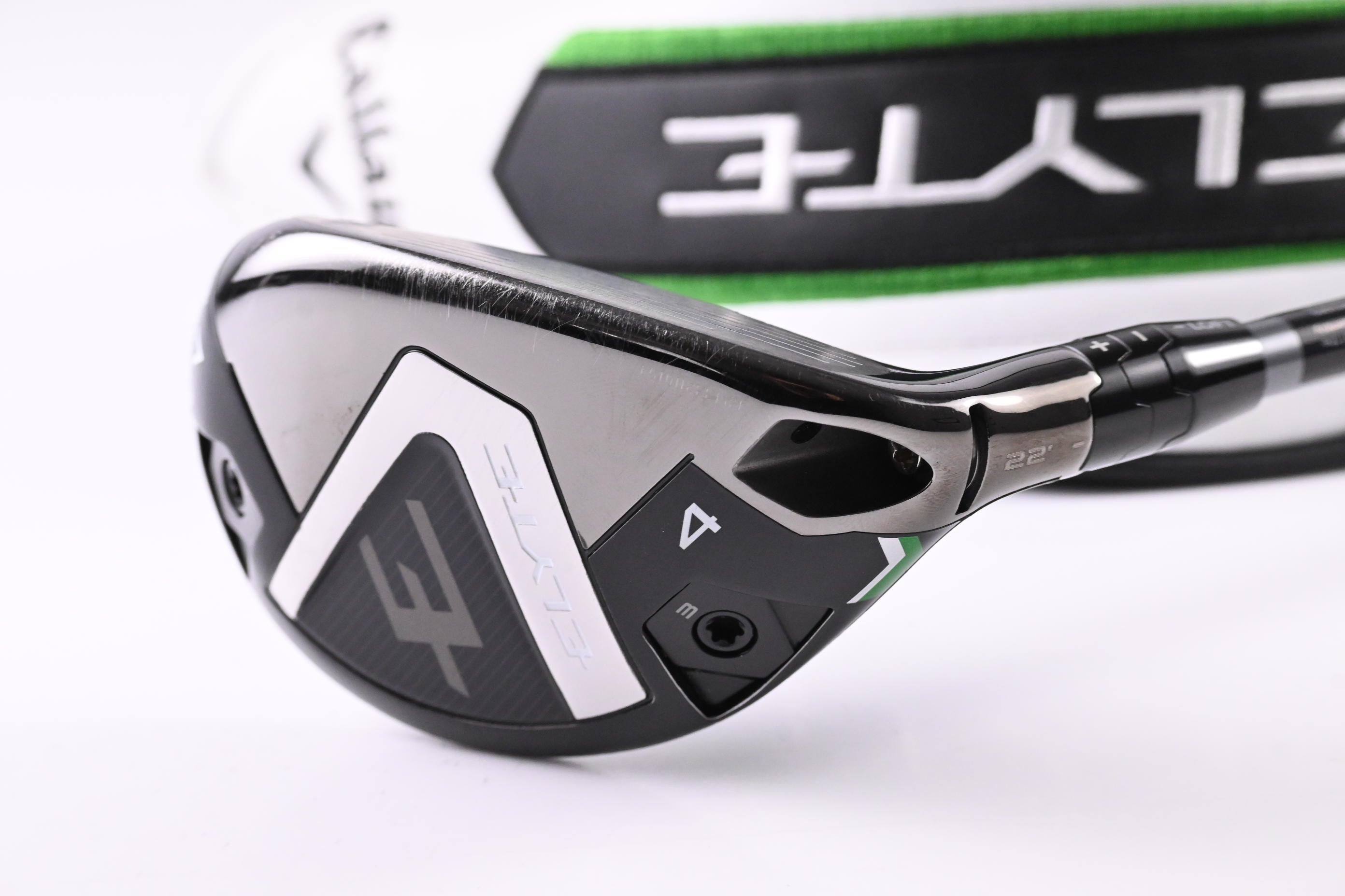 Callaway Elyte #4 Hybrid / 22 Degree / Stiff Flex Denali Charcoal 70 Shaft