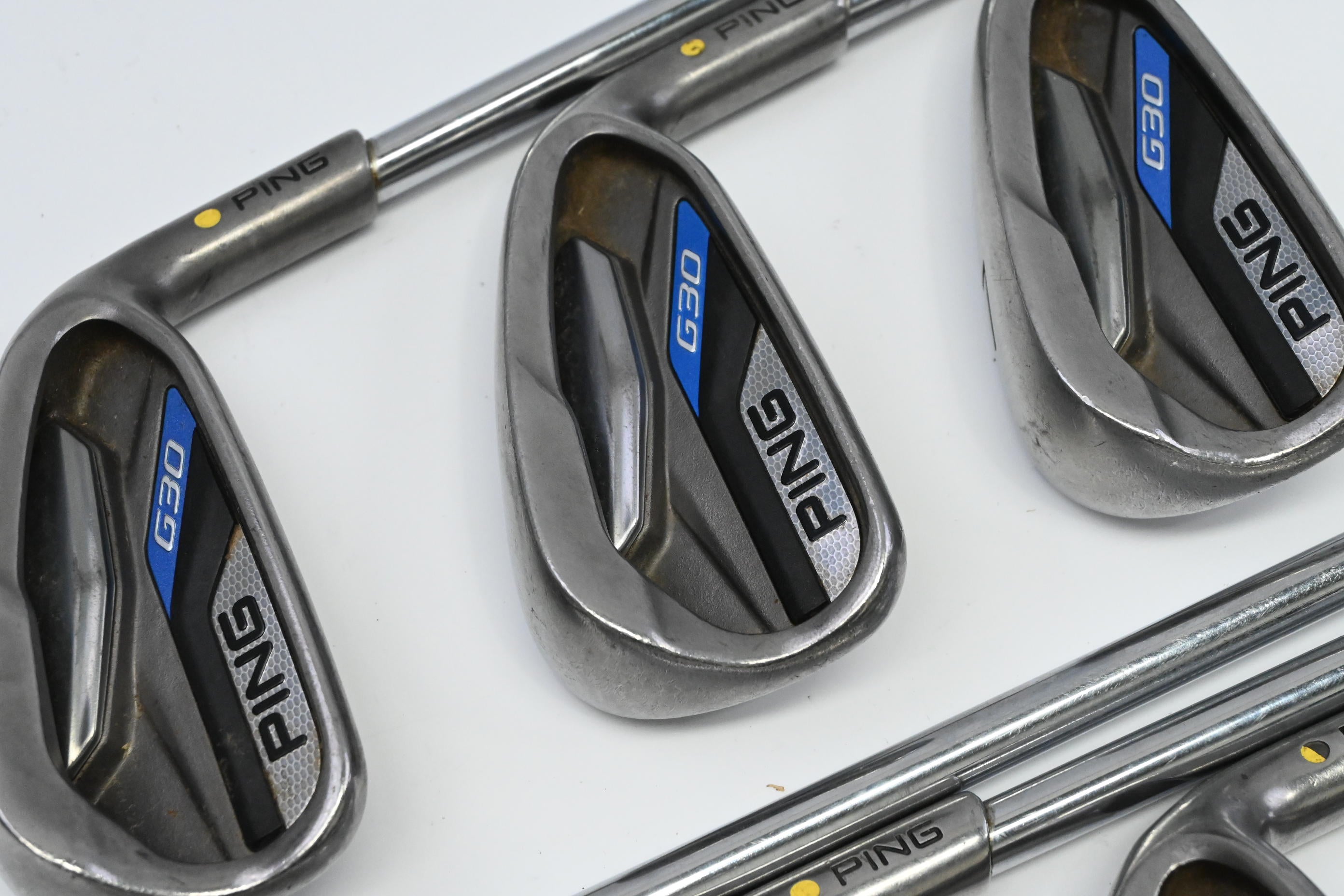 Ping G30 Irons / 5-PW+SW / Yellow Dot / Regular Flex Ping CFS Distance Shafts