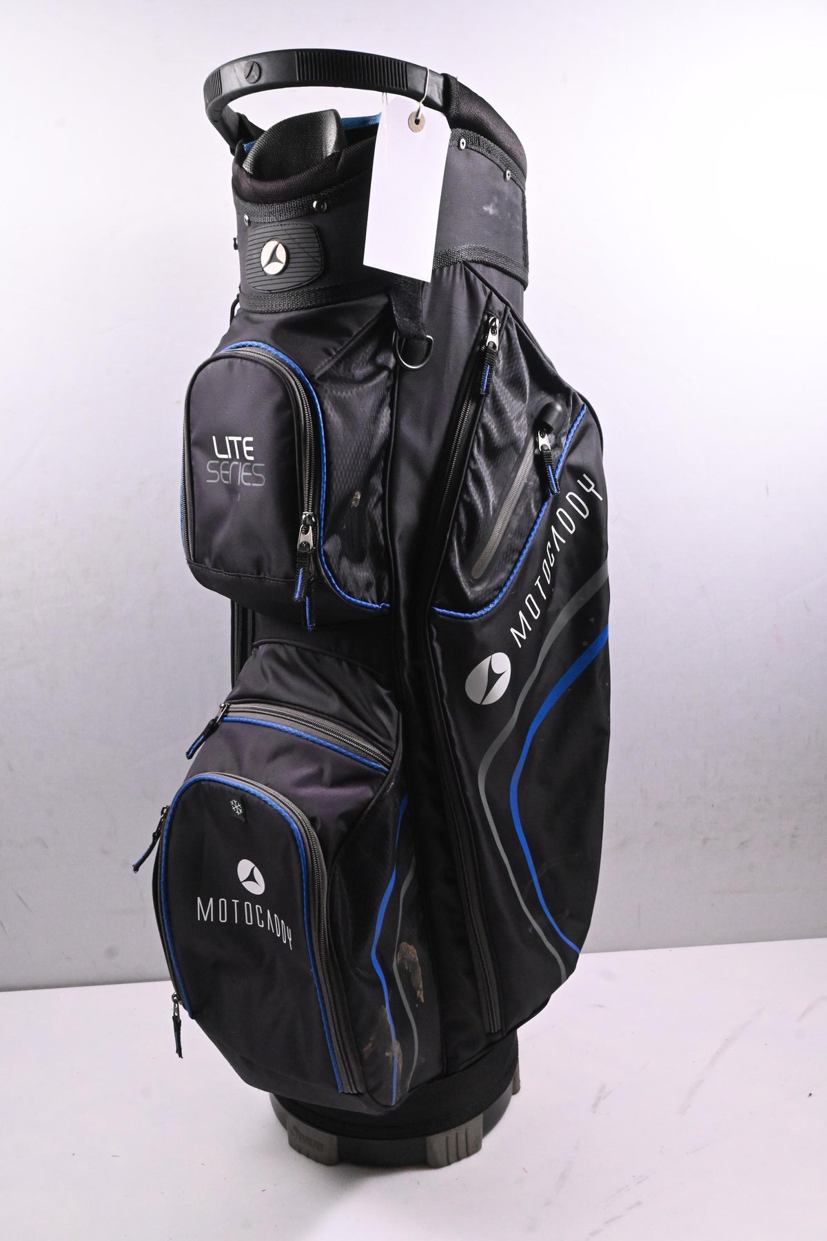 Motocaddy Lite Series Cart Bag / 14-Way Divider / Black, Blue
