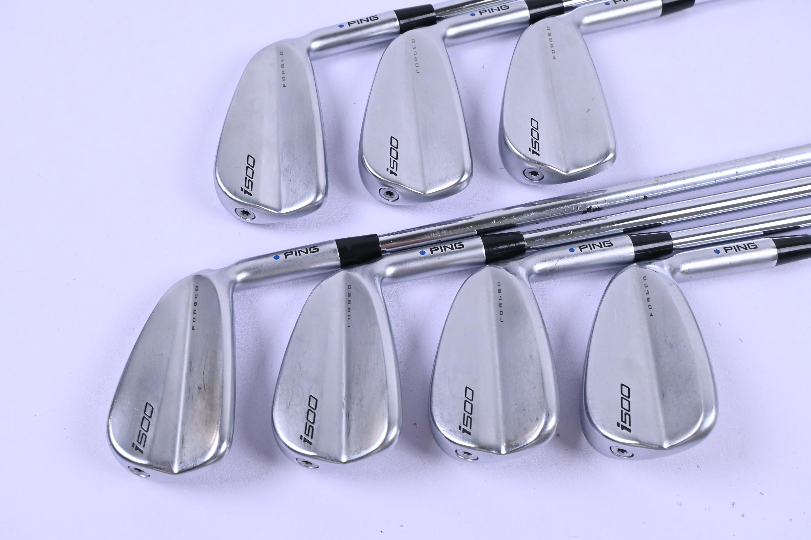 Ping i500 Irons / 4-PW / Blue Dot / Stiff Flex Dynamic Gold 120 S300 Shafts