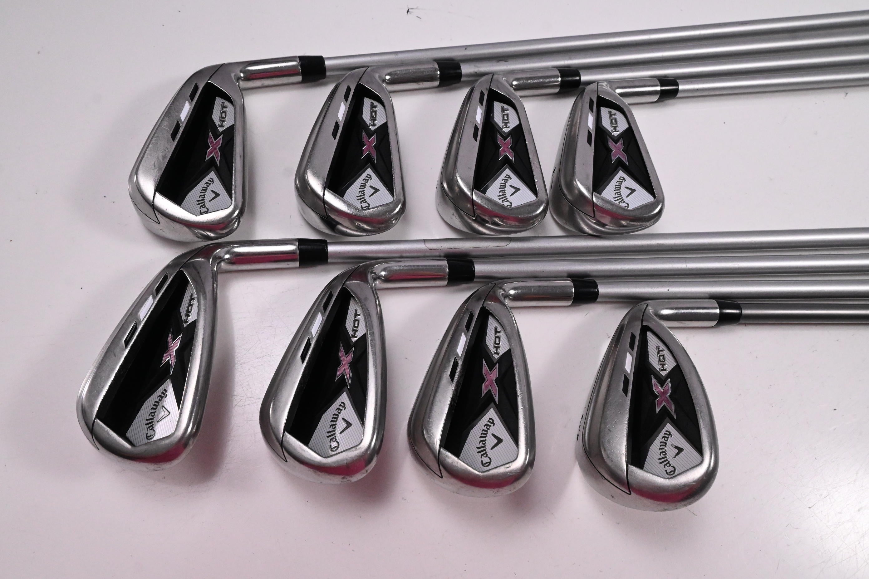 Ladies Callaway X Hot Irons / 4-PW+SW / Ladies Flex Callaway 50 Shafts