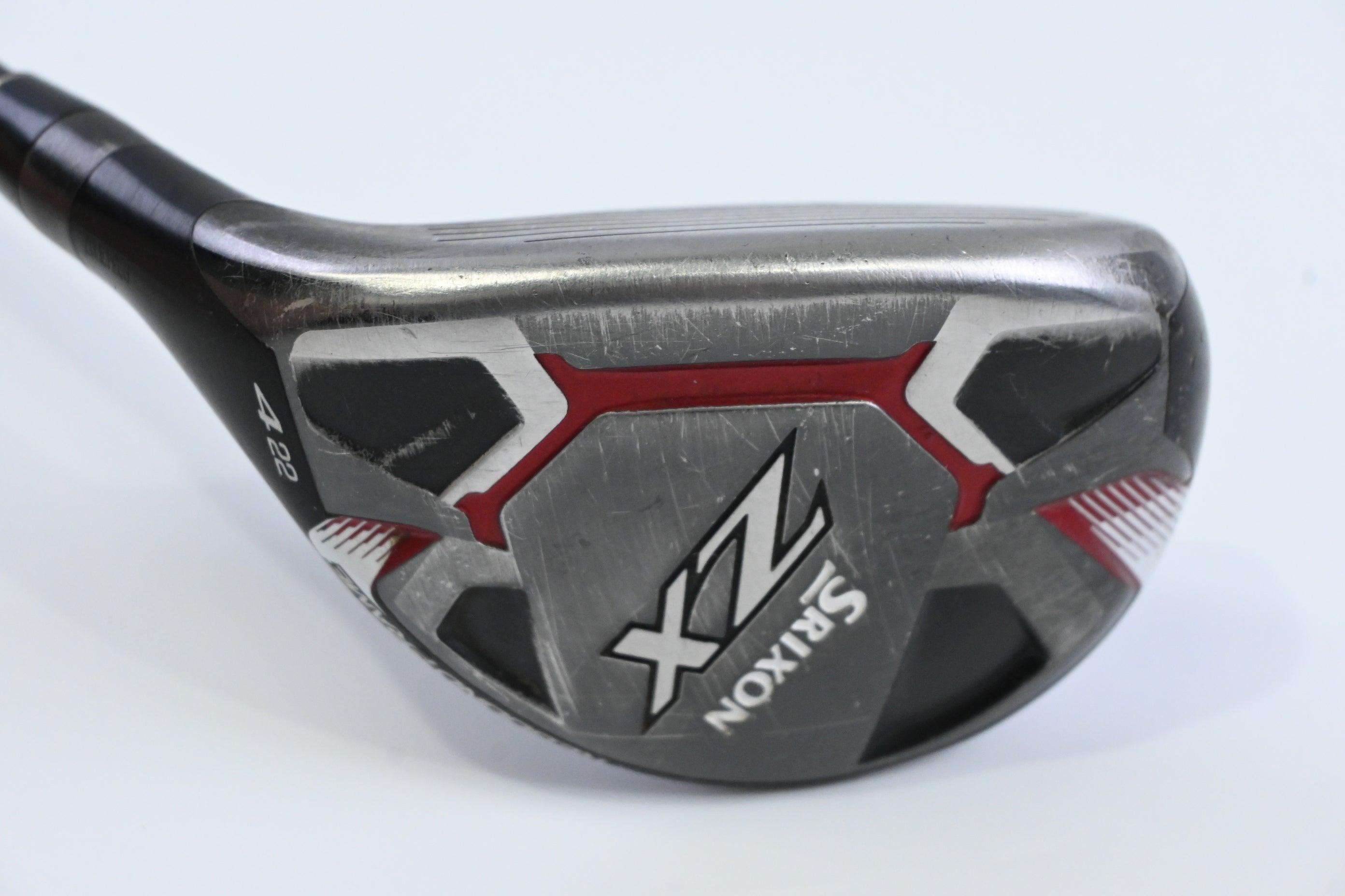 Left Hand Srixon ZX #4 Hybrid / 22 Degree / Regular Flex HZRDUS Smoke Black 80