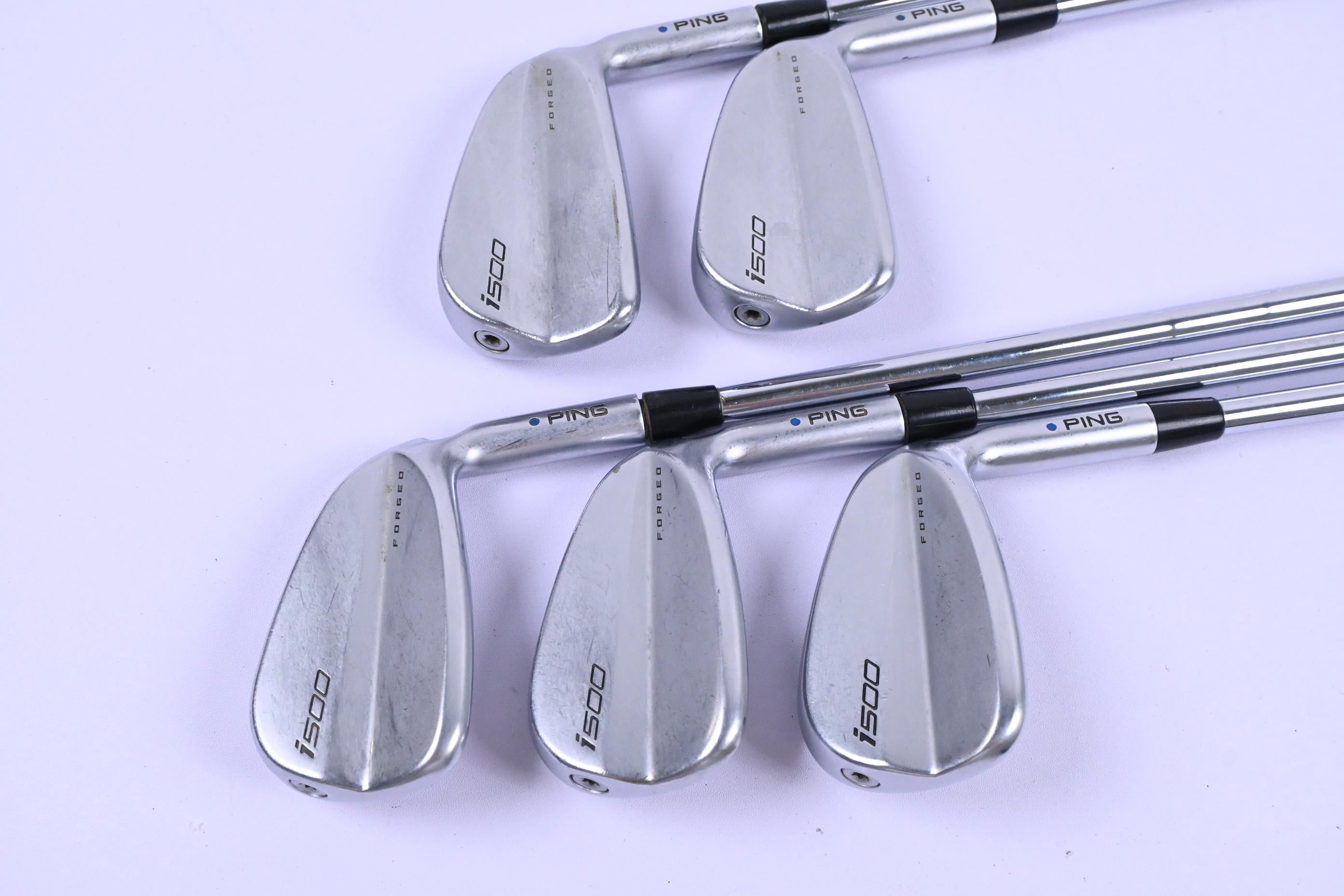 Ping i500 Irons / 6-PW / Blue Dot / Stiff Flex KBS Tour 120 Shafts