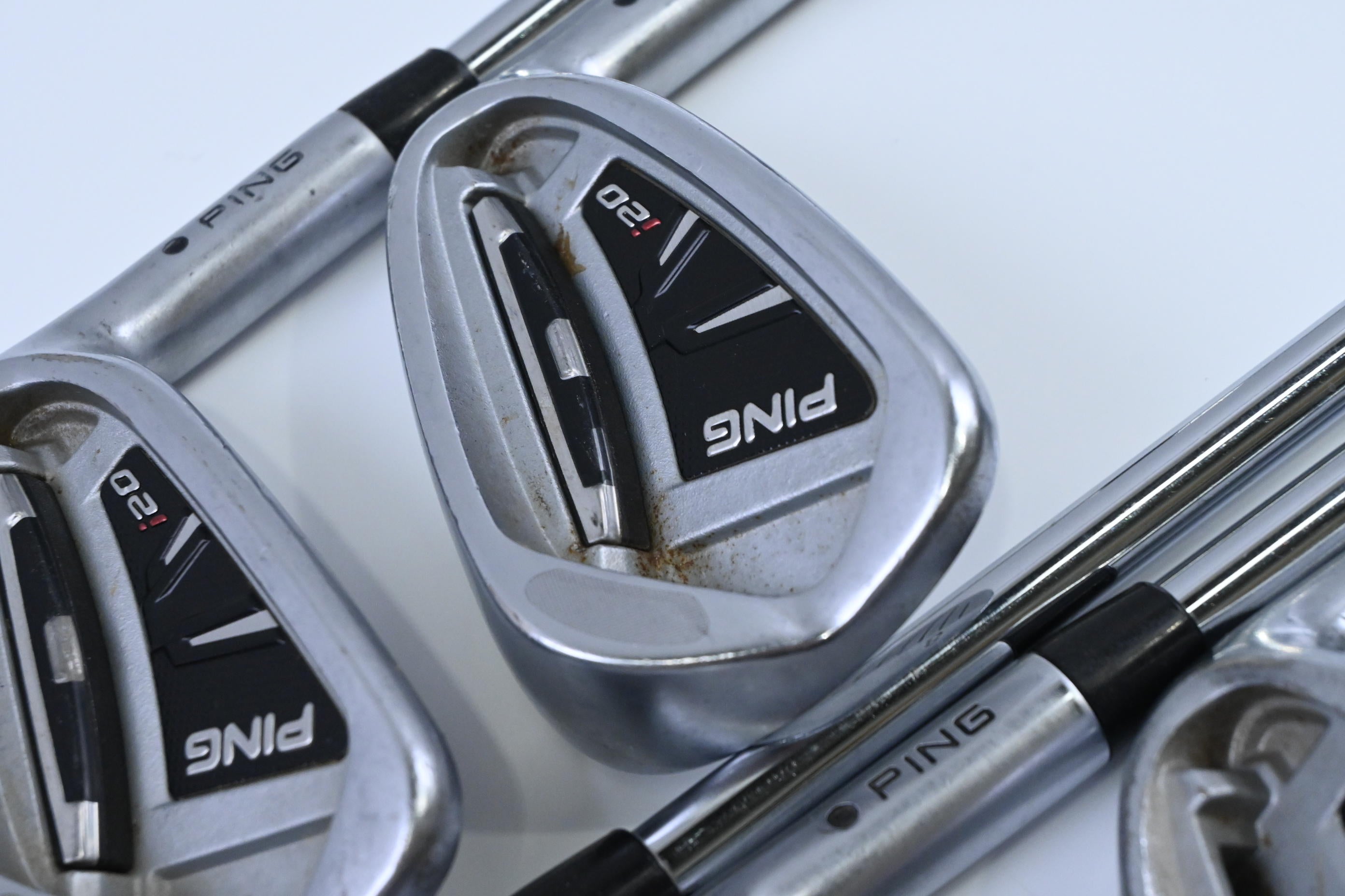 Ping i20 Irons / 7-PW+UW / Black Dot / Stiff Flex Ping CFS Shafts