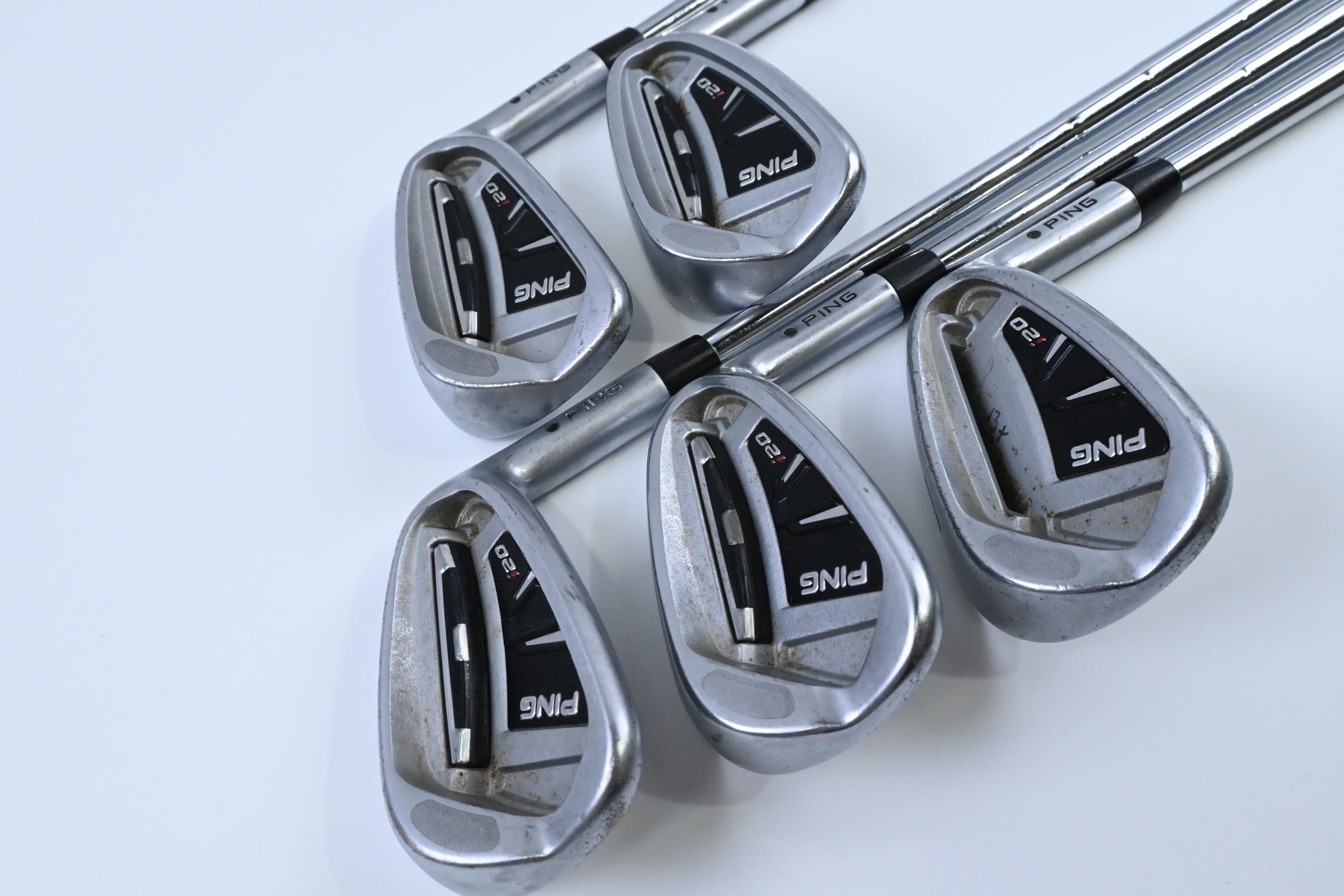 Ping i20 Irons / 7-PW+UW / Black Dot / Stiff Flex Ping CFS Shafts