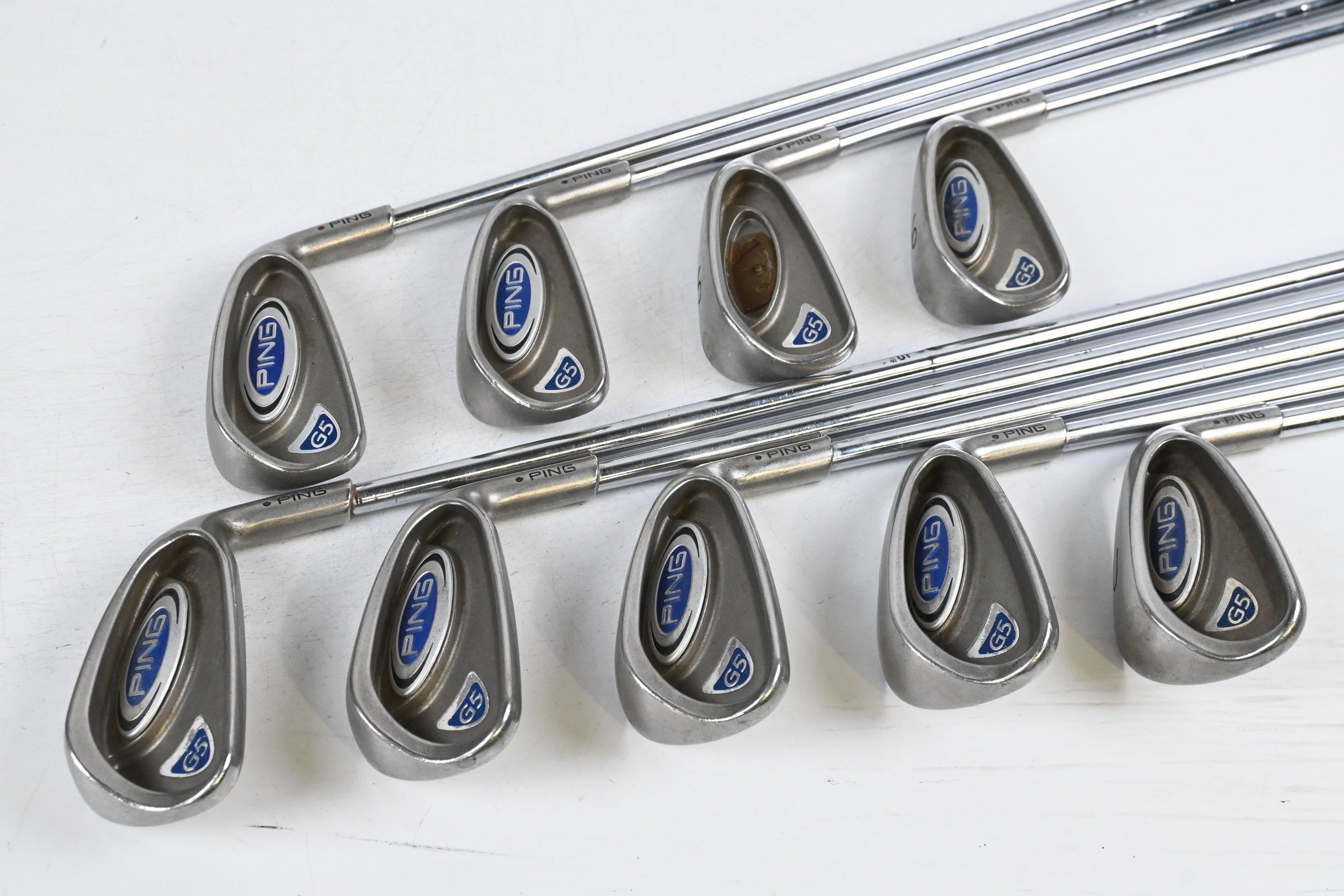 Ping G5 Irons / 3-PW+GW / Black Dot / Regular Flex Ping Shafts