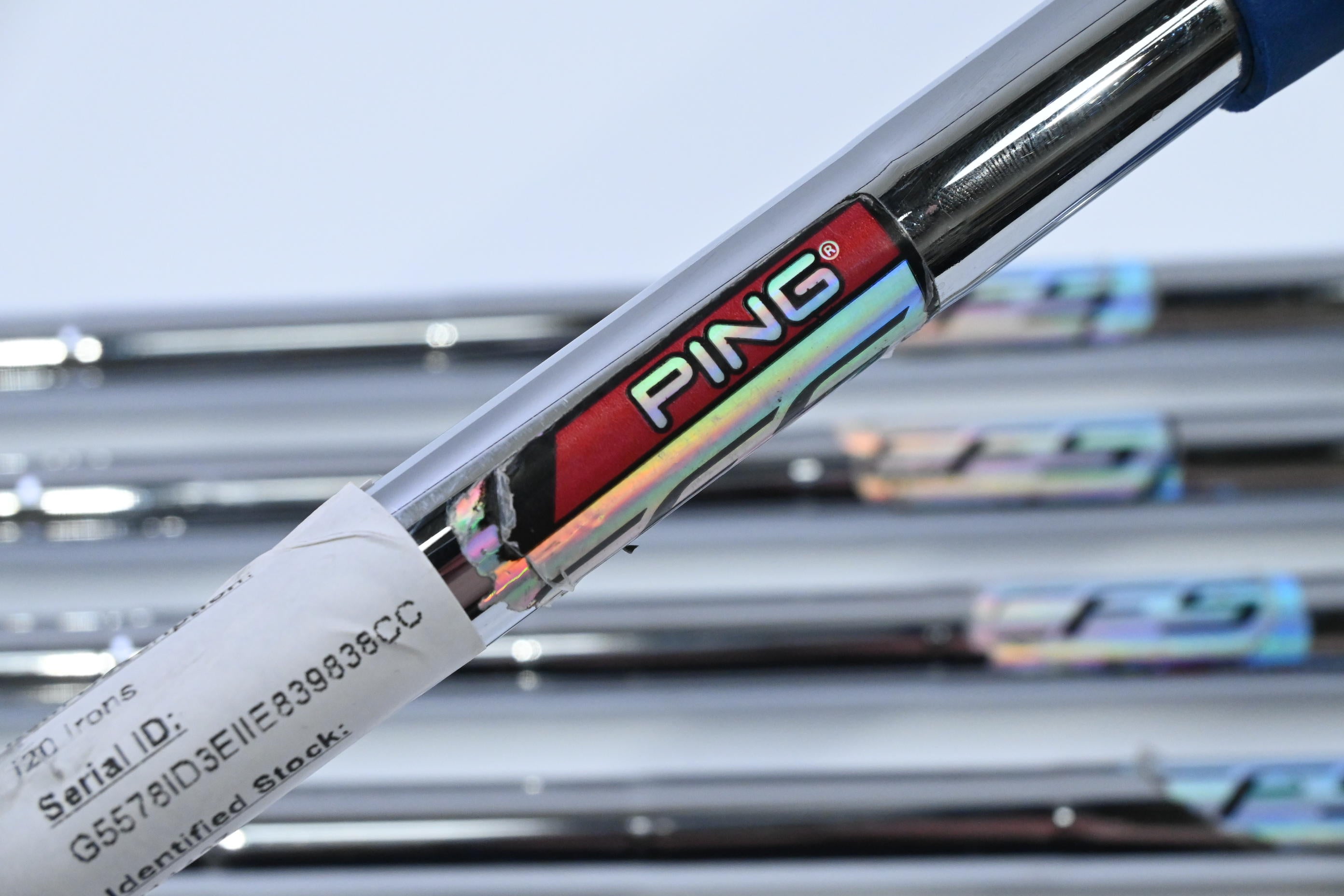 Ping i20 Irons / 7-PW+UW / Black Dot / Stiff Flex Ping CFS Shafts