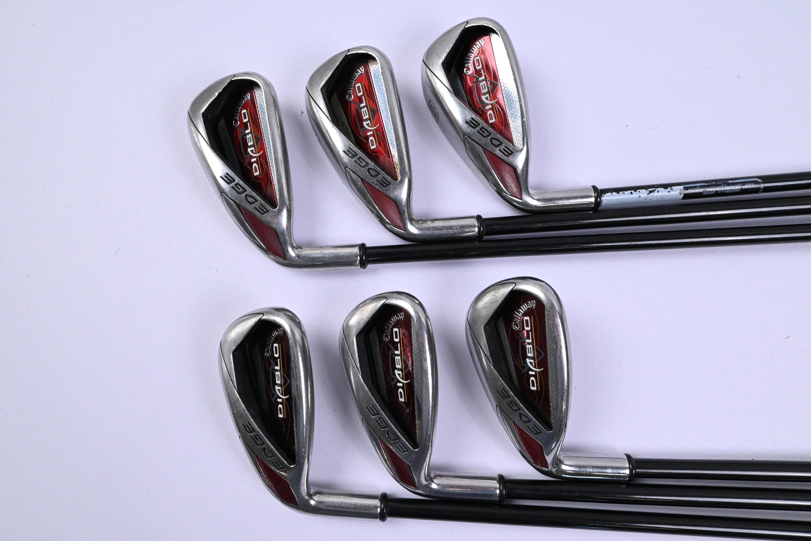 Left Hand Callaway Diablo Edge Irons / 6-PW+GW / Regular Flex Callaway 75 Shafts