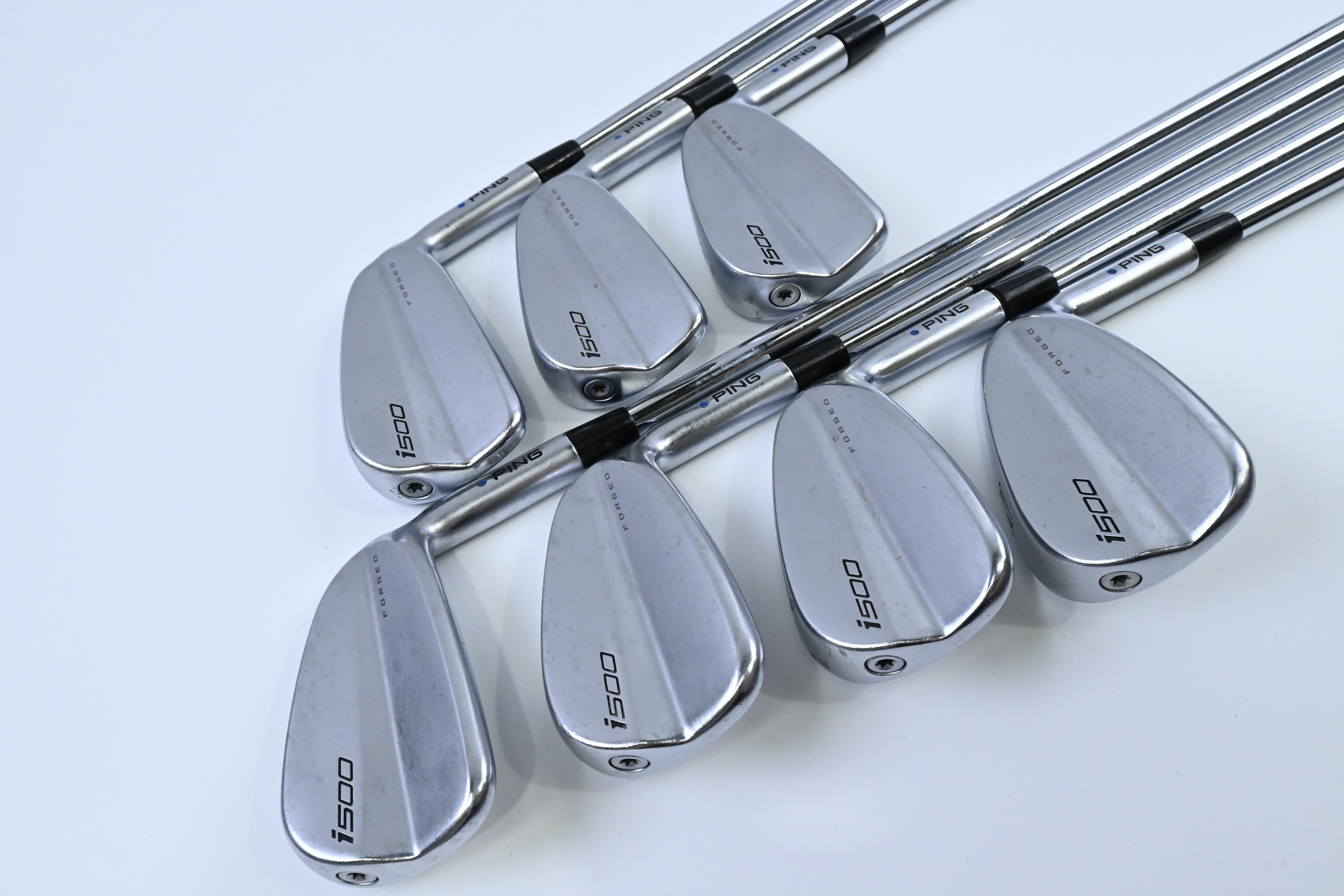 Ping i500 Irons / 4-PW / Blue Dot / Stiff Flex Project X LZ 120 Shafts