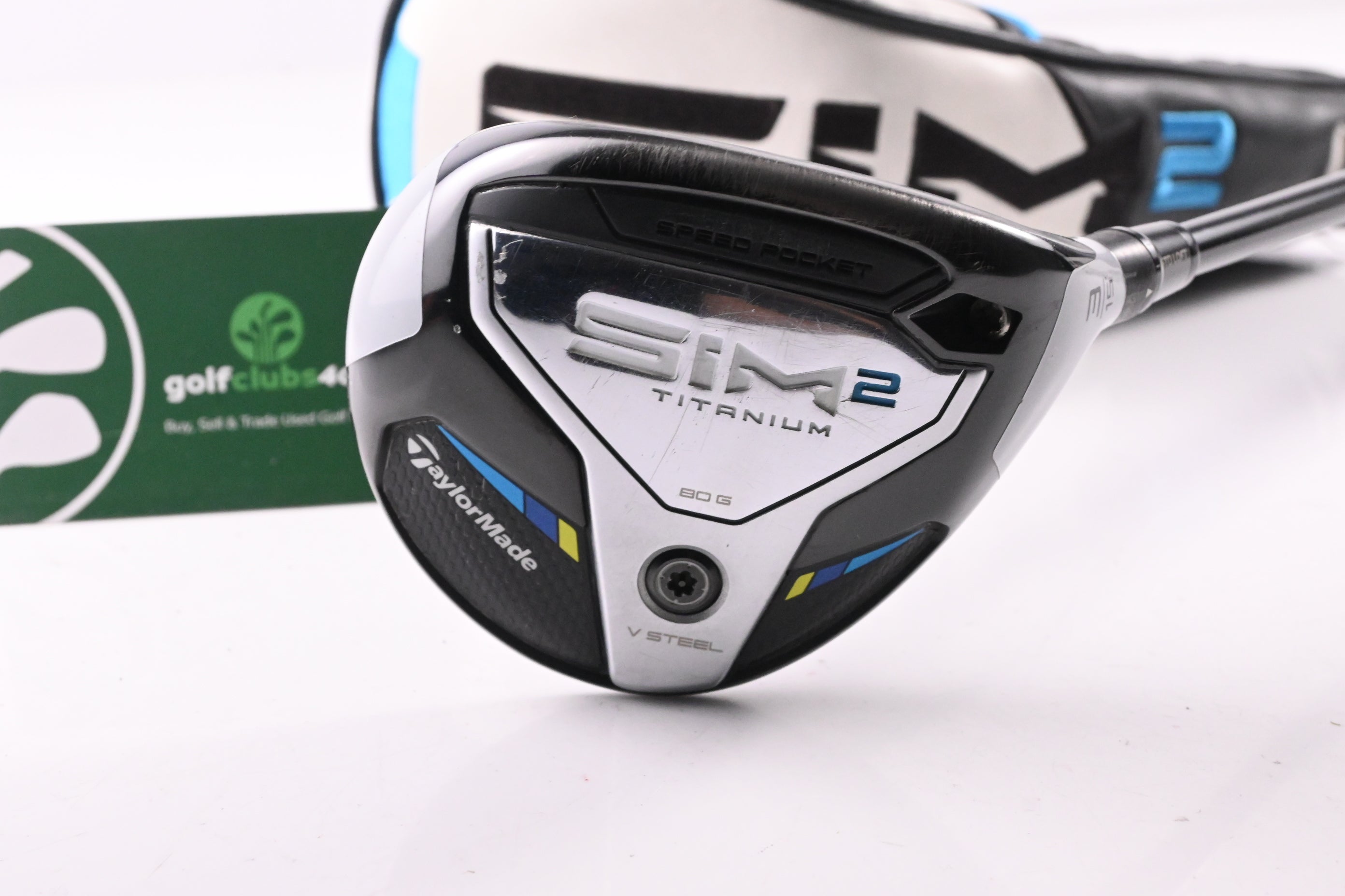 Taylormade SIM2 Ti #3 Wood / 15 Degree / Stiff Flex Tensei AV RAW Blue 65 Shaft