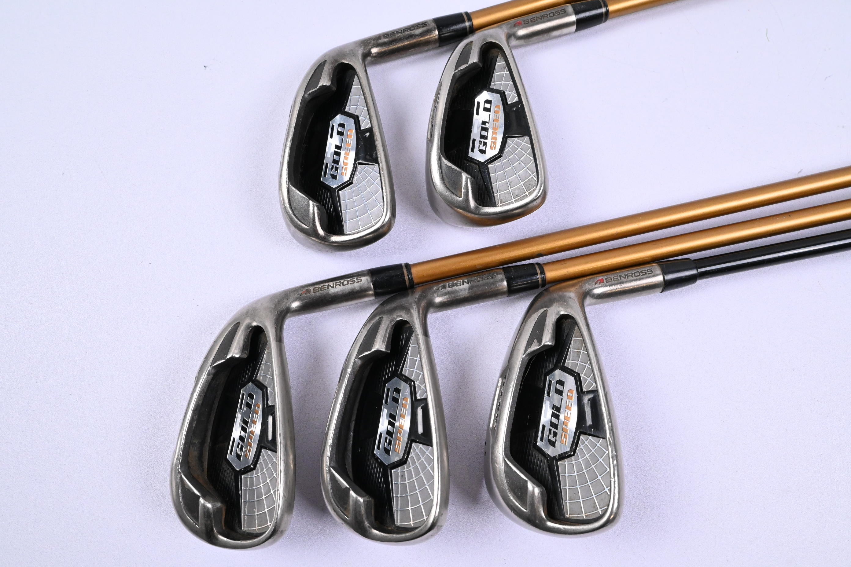 Benross Gold Speed Irons / 7-PW+GW / Senior Flex Aldila Gold Speed Shafts