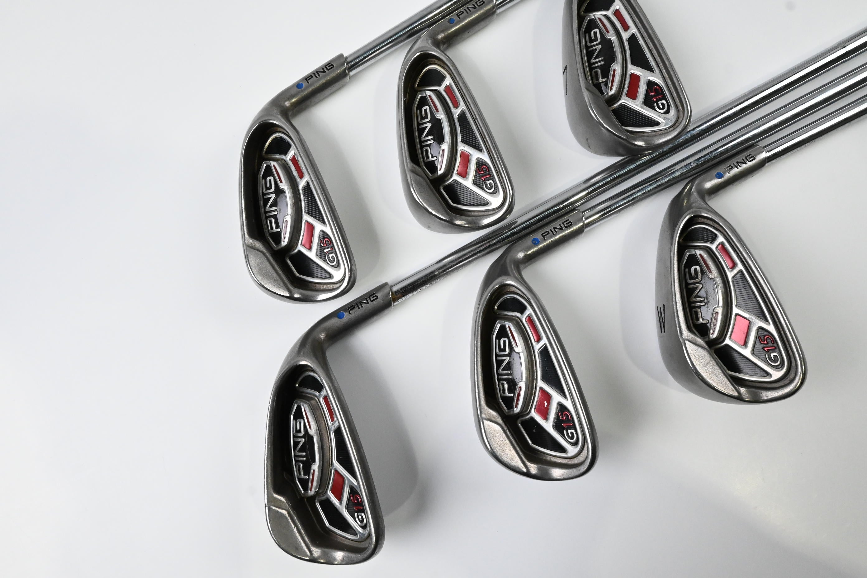 Ping G15 Irons / 5-PW / Blue Dot / Regular Flex Ping AWT Shafts