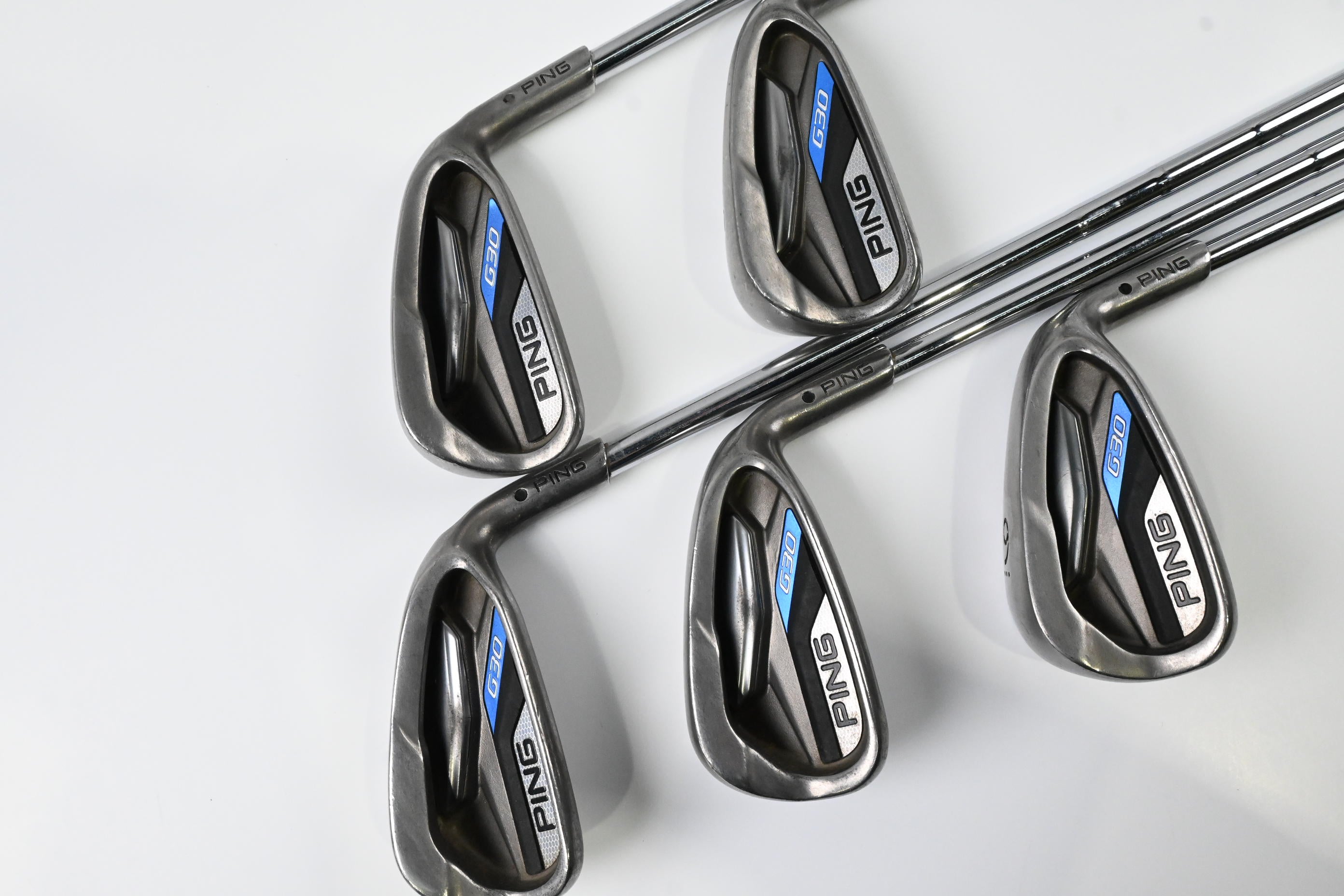 Ping G30 Irons / 5-9 / Black  Dot / Stiff Flex Ping CFS Distance Shafts