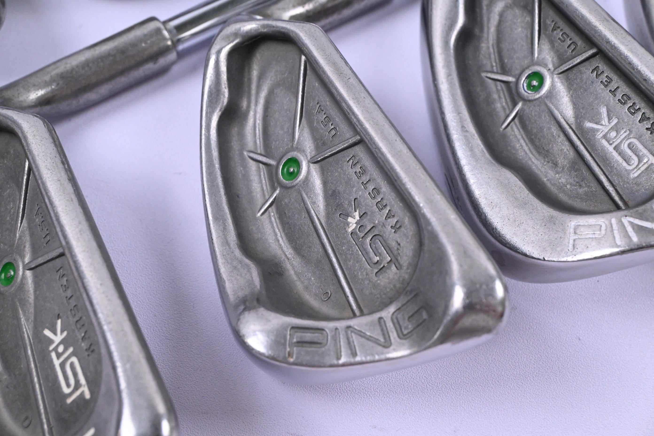 Ping ISI-K Irons / 4-PW+SW / Green Dot / Stiff Flex Ping Cushin JZ Shafts