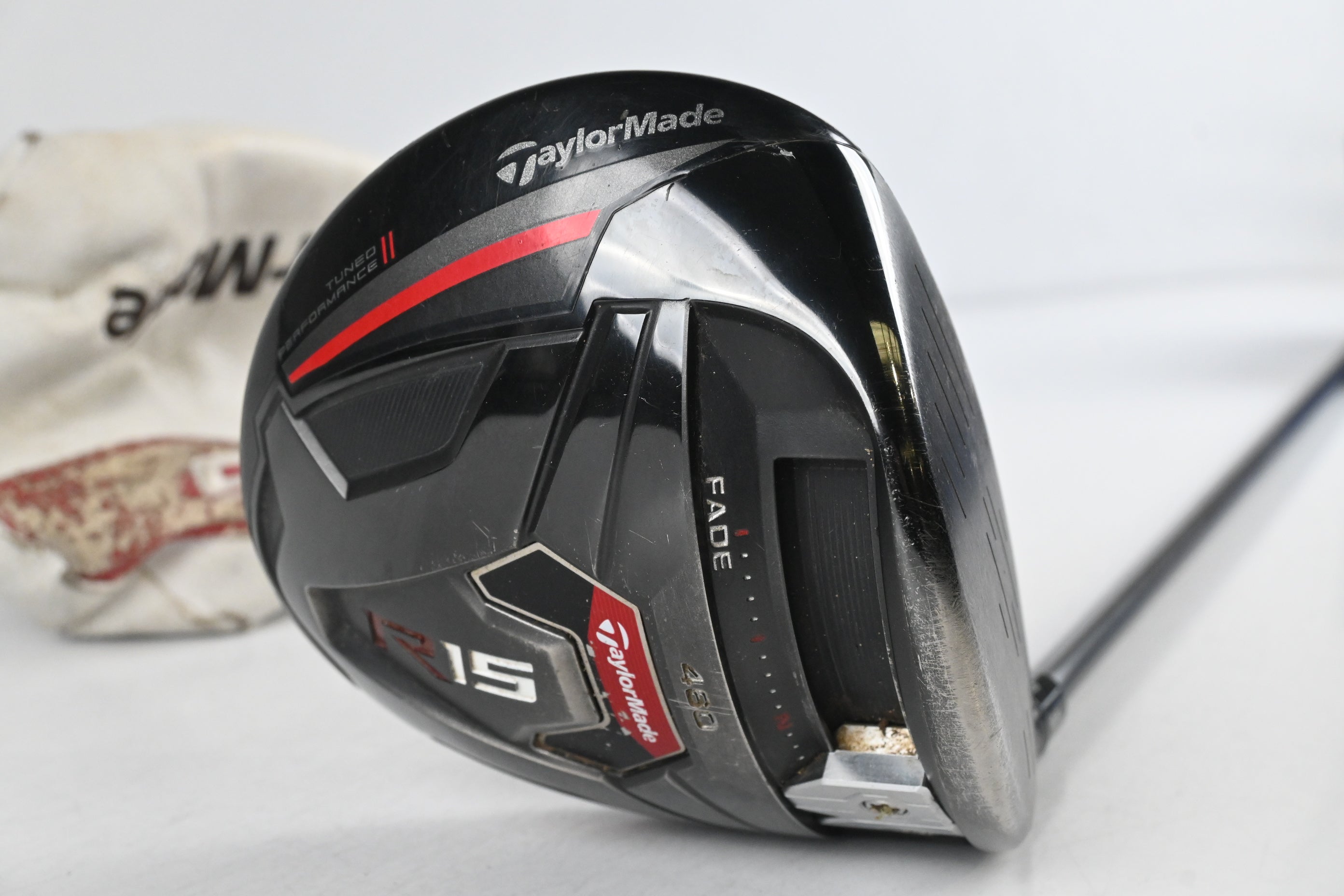 Taylormade R15 Black Driver / 9.5 Degree / Stiff Flex Aldila R.I.P Phenom 55 Shaft