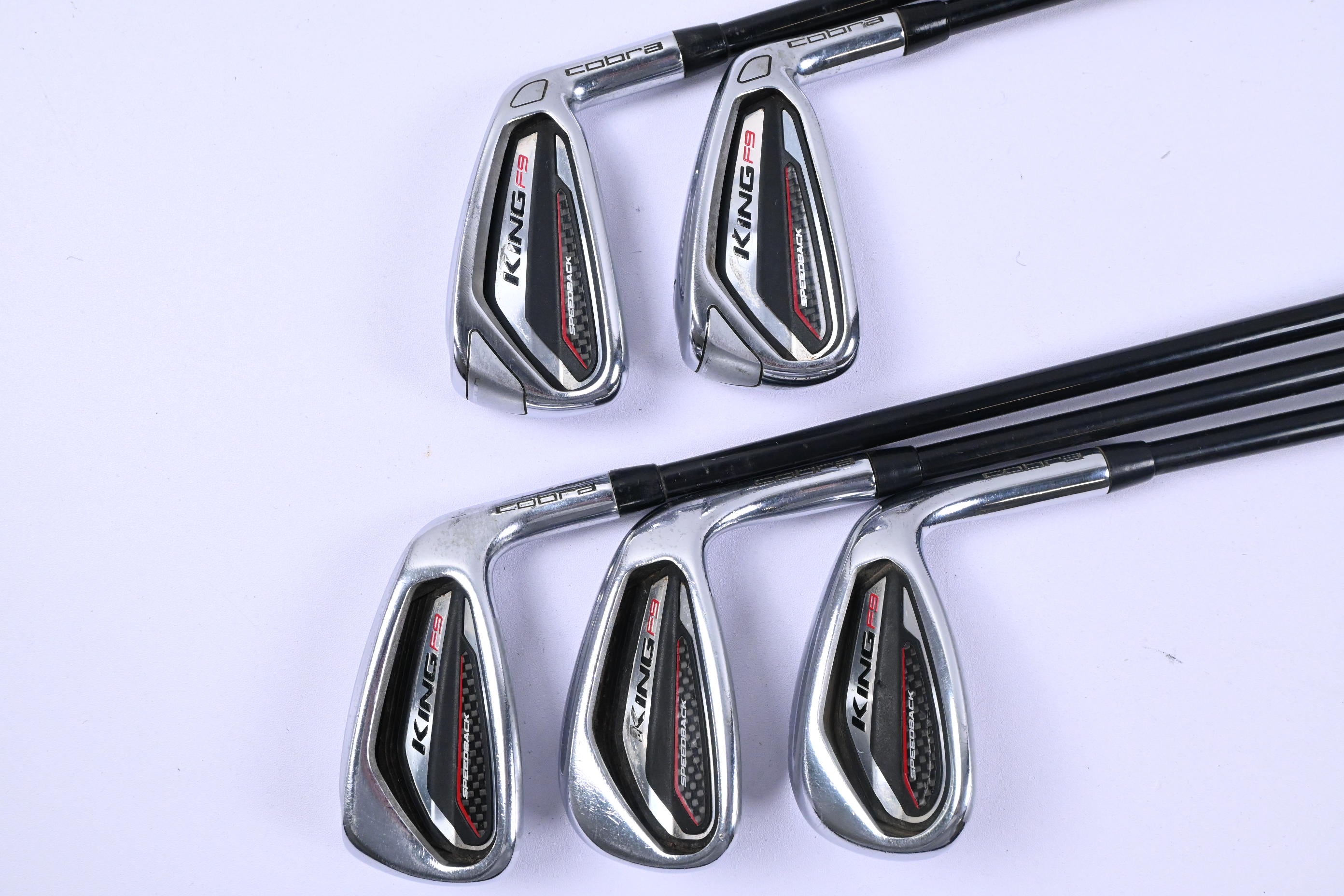 Cobra King F9 Irons / 6-PW+SW / Senior Flex Fujikura Atmos Black 6 Shafts
