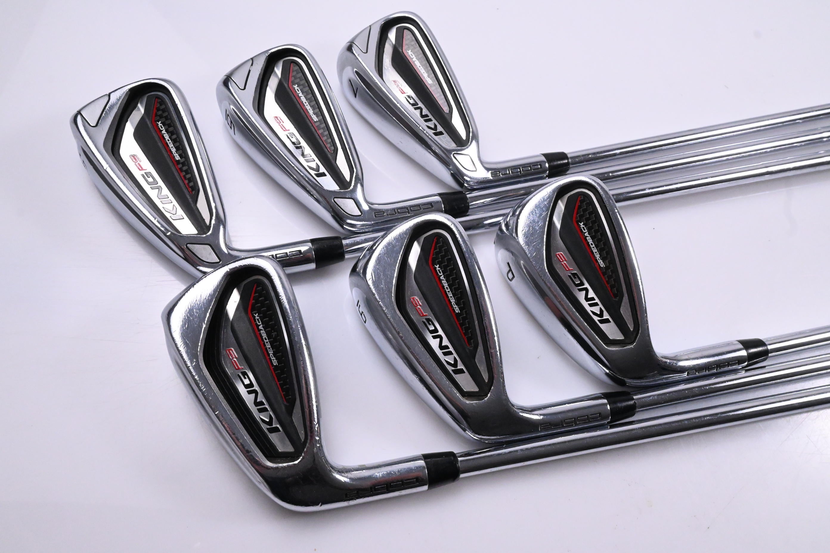 Left Hand Cobra King F9 Irons / 5-PW / Regular Flex KBS Tour 90 Shafts