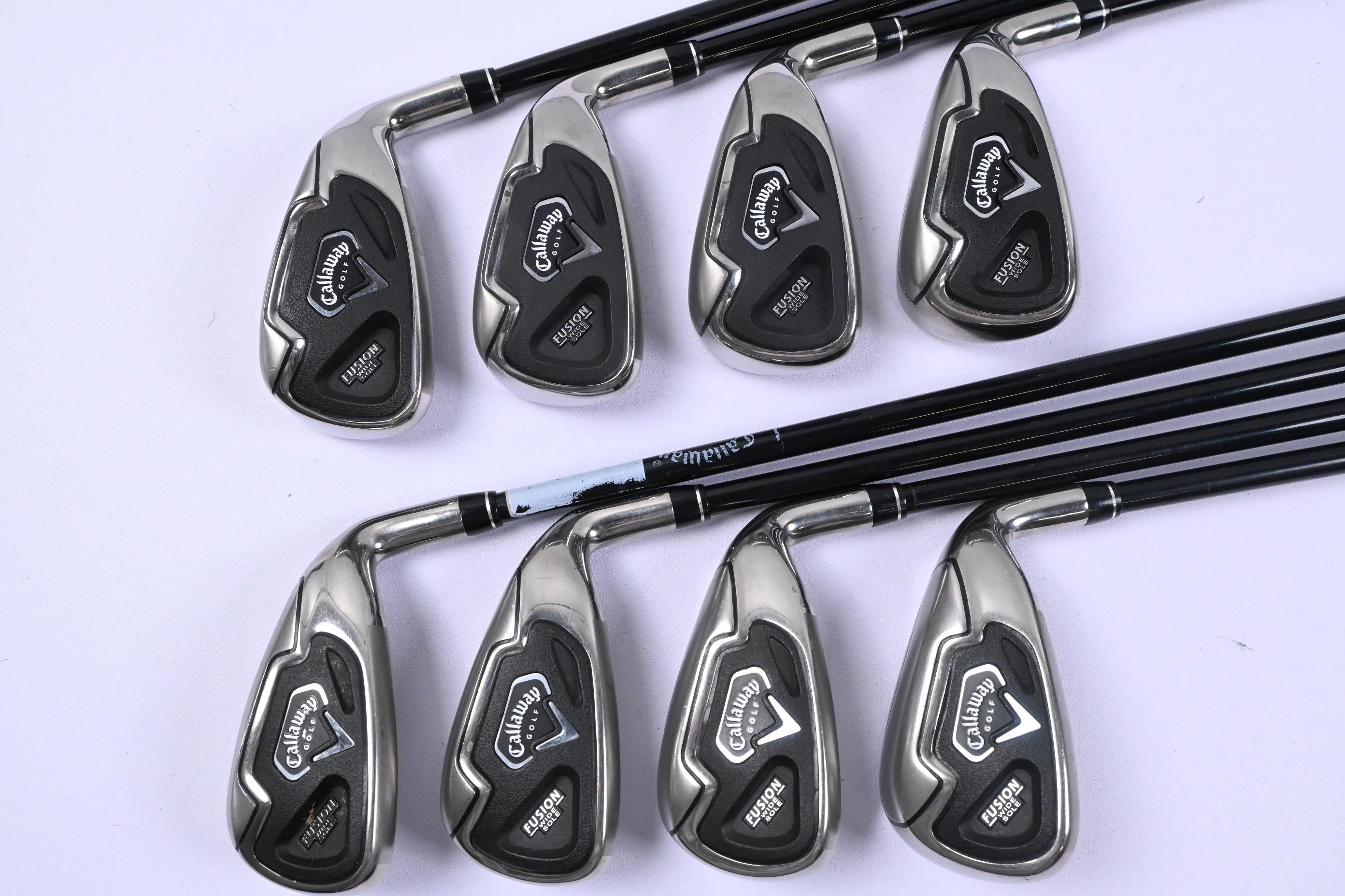 Callaway Fusion Wide Sole Irons / 3-PW / Stiff Flex Callaway 75 Shafts